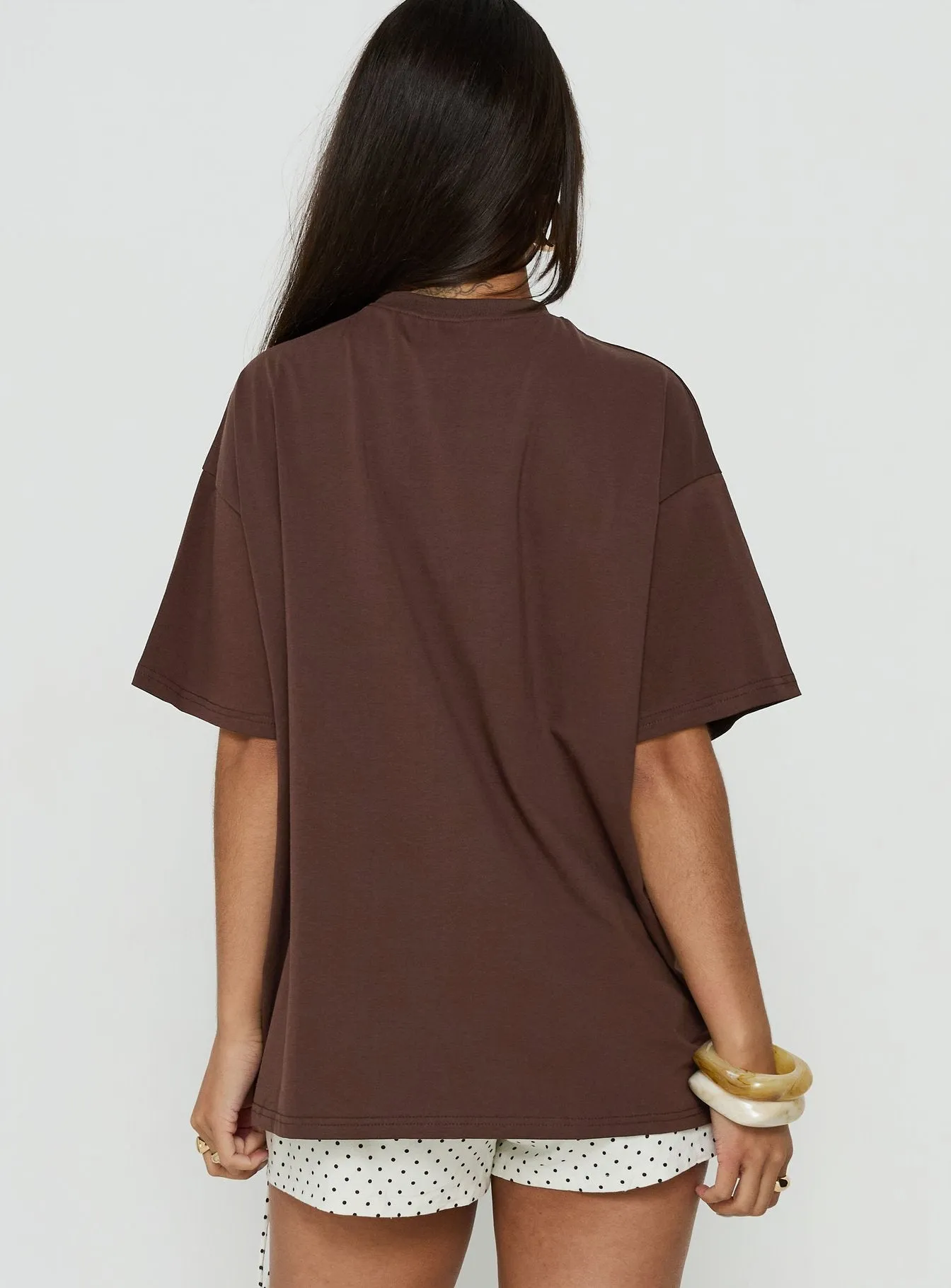Hotel Sole Oversized Graphic Tee Brown sold by Princess Polly product image thumbnail 4