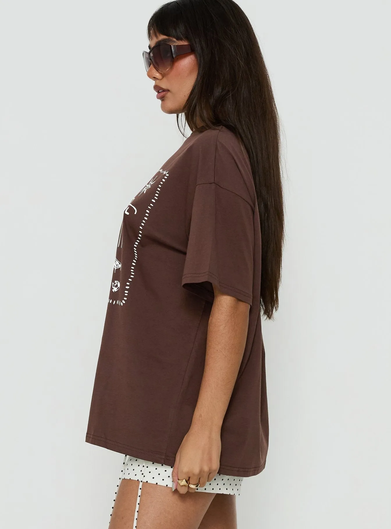 Hotel Sole Oversized Graphic Tee Brown sold by Princess Polly product image thumbnail 3