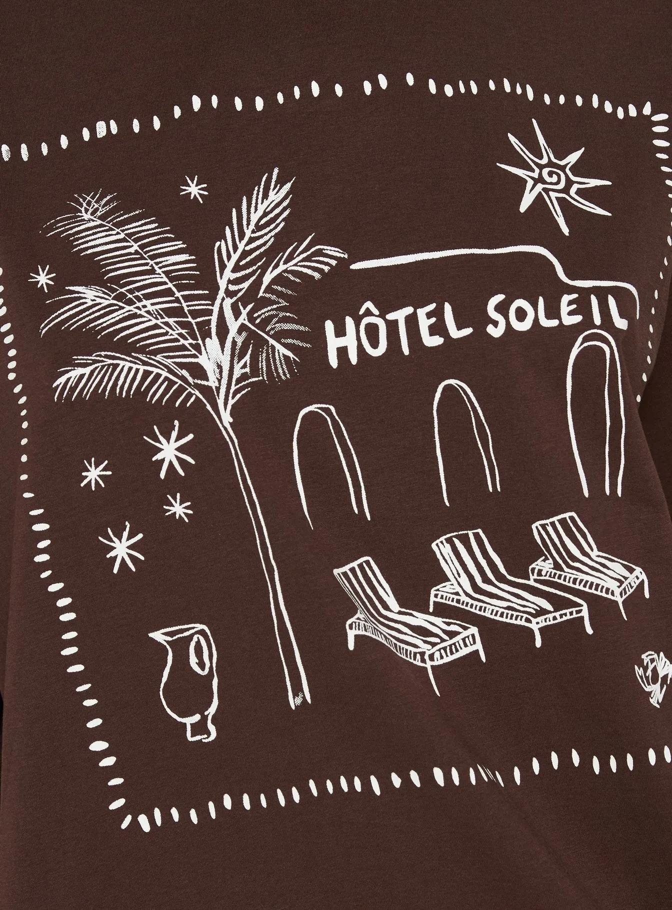 Hotel Sole Oversized Graphic Tee Brown sold by Princess Polly product image thumbnail 5
