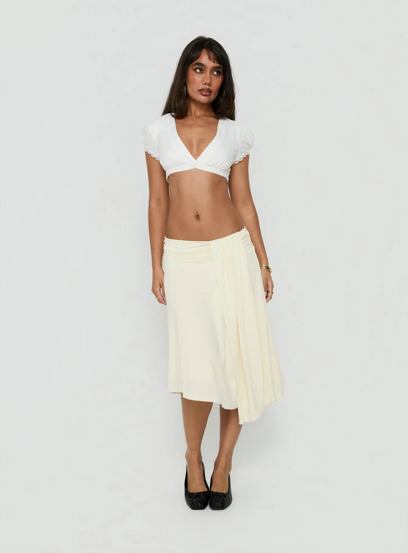 Delliah Micro Crop Top White sold by Princess Polly product image thumbnail 3