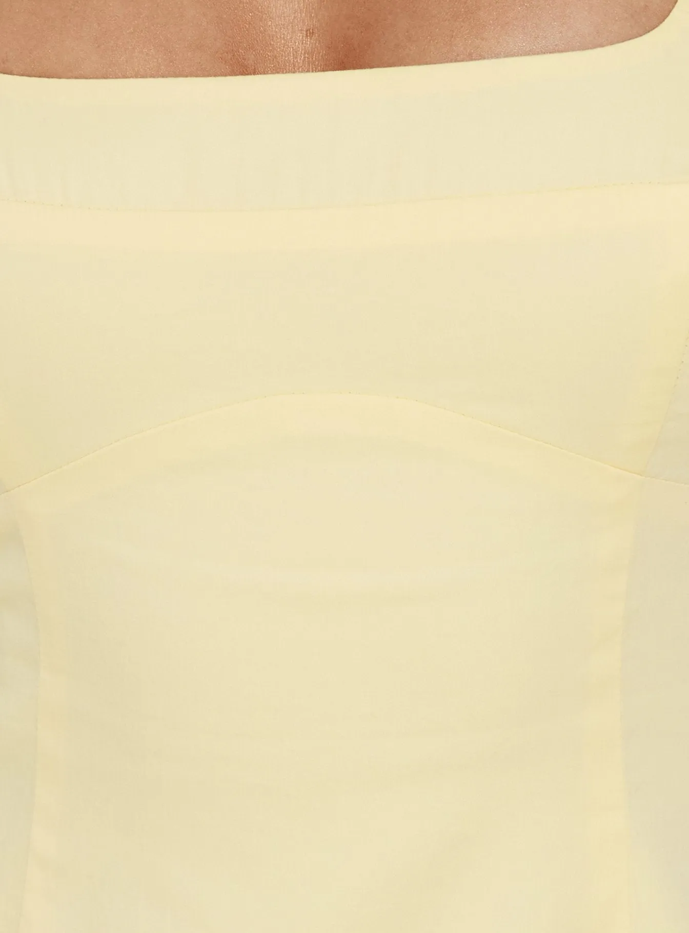 Lelouise Tie Back Mini Dress Butter Yellow sold by Princess Polly product image thumbnail 5