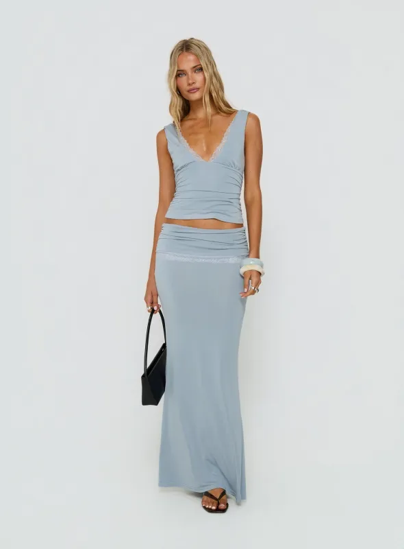 Zespri Jersey Maxi Skirt Slate made by Princess Polly