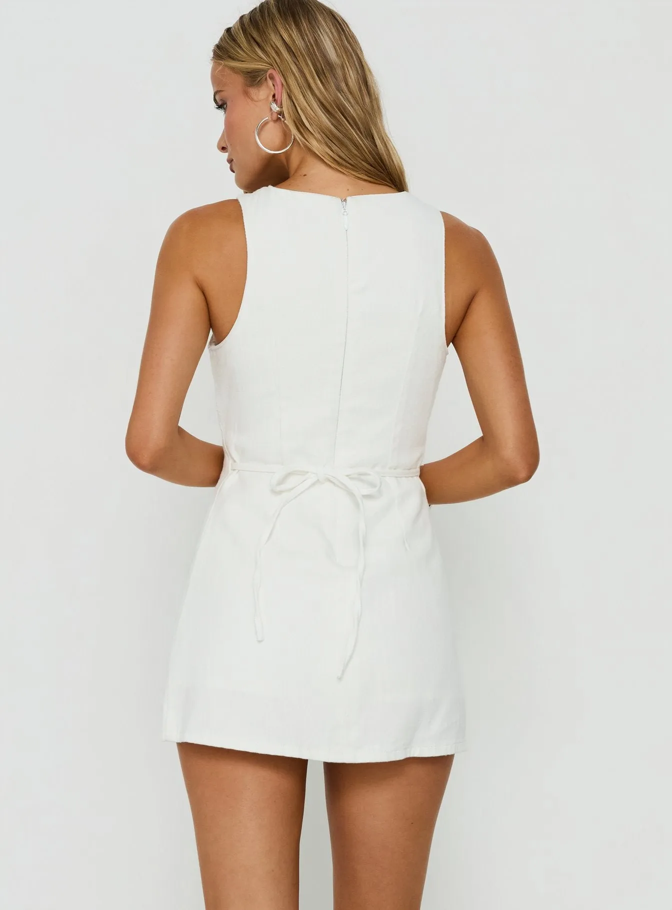 Ainsleigh Shift Denim Playsuit White sold by Princess Polly product image thumbnail 5