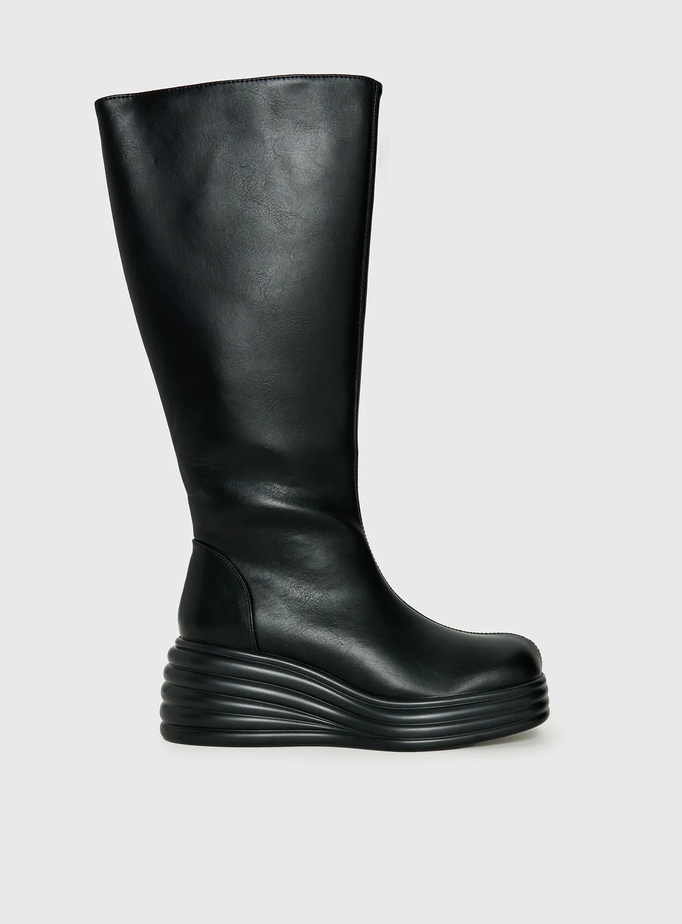 Therapy Frequency Knee High Boots Black sold by Princess Polly