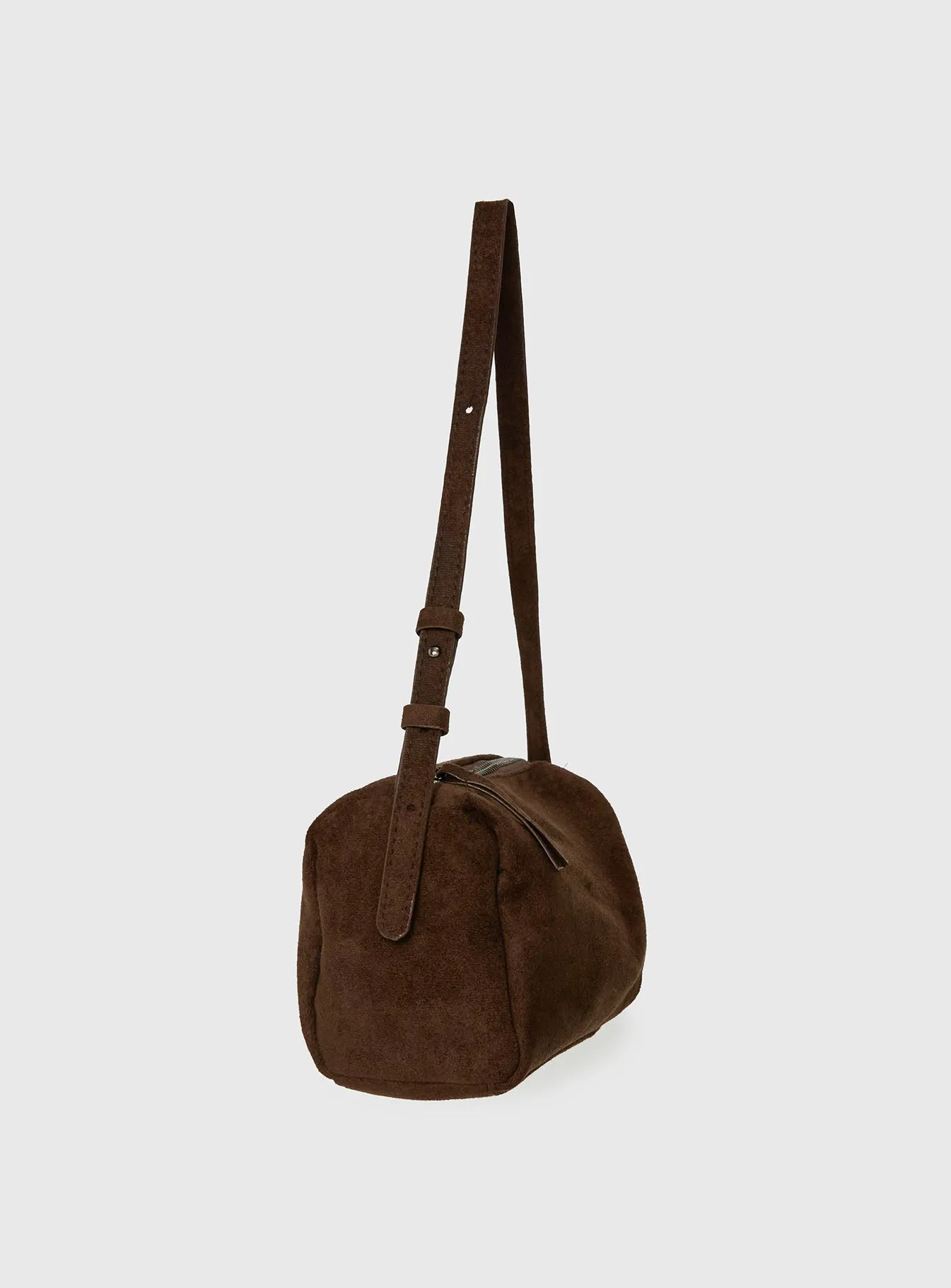 Beaming Brighter Faux Suede Shoulder Bag Chocolate sold by Princess Polly product image thumbnail 3