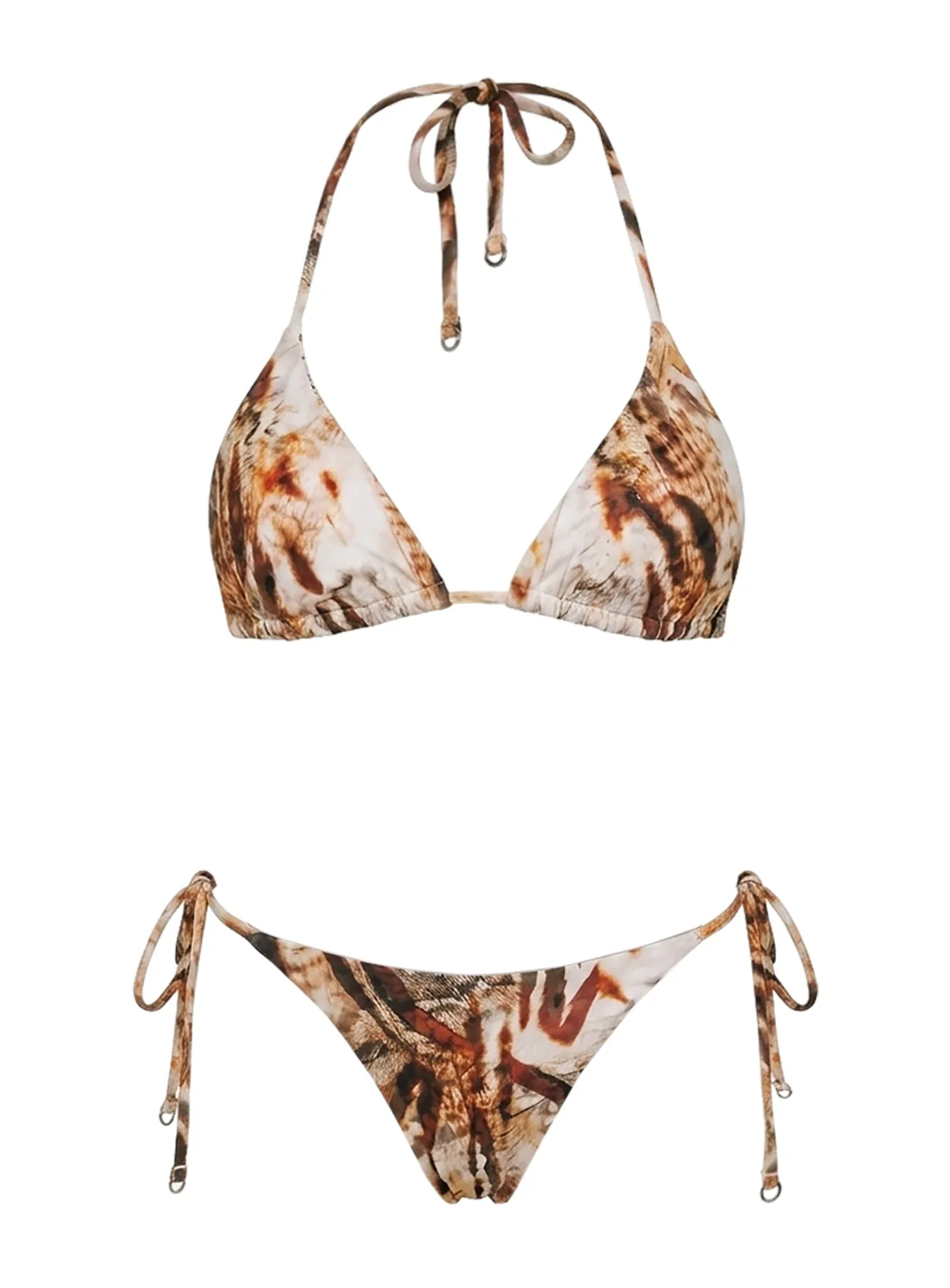 Jenner Reversible Triangle Bikini Top Tiger / Stripe sold by Princess Polly product image thumbnail 5