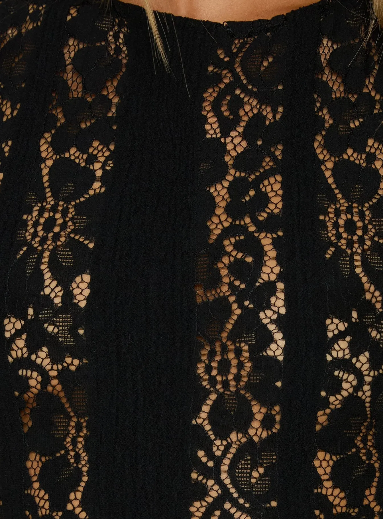 Laurenza Sheer Lace Maxi Dress Black sold by Princess Polly product image thumbnail 5