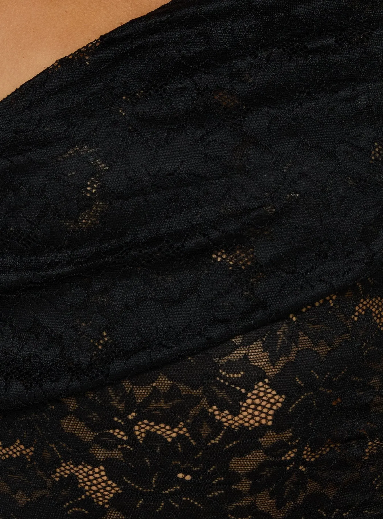 Riinah Draped Lace Off Shoulder Top Black sold by Princess Polly product image thumbnail 5