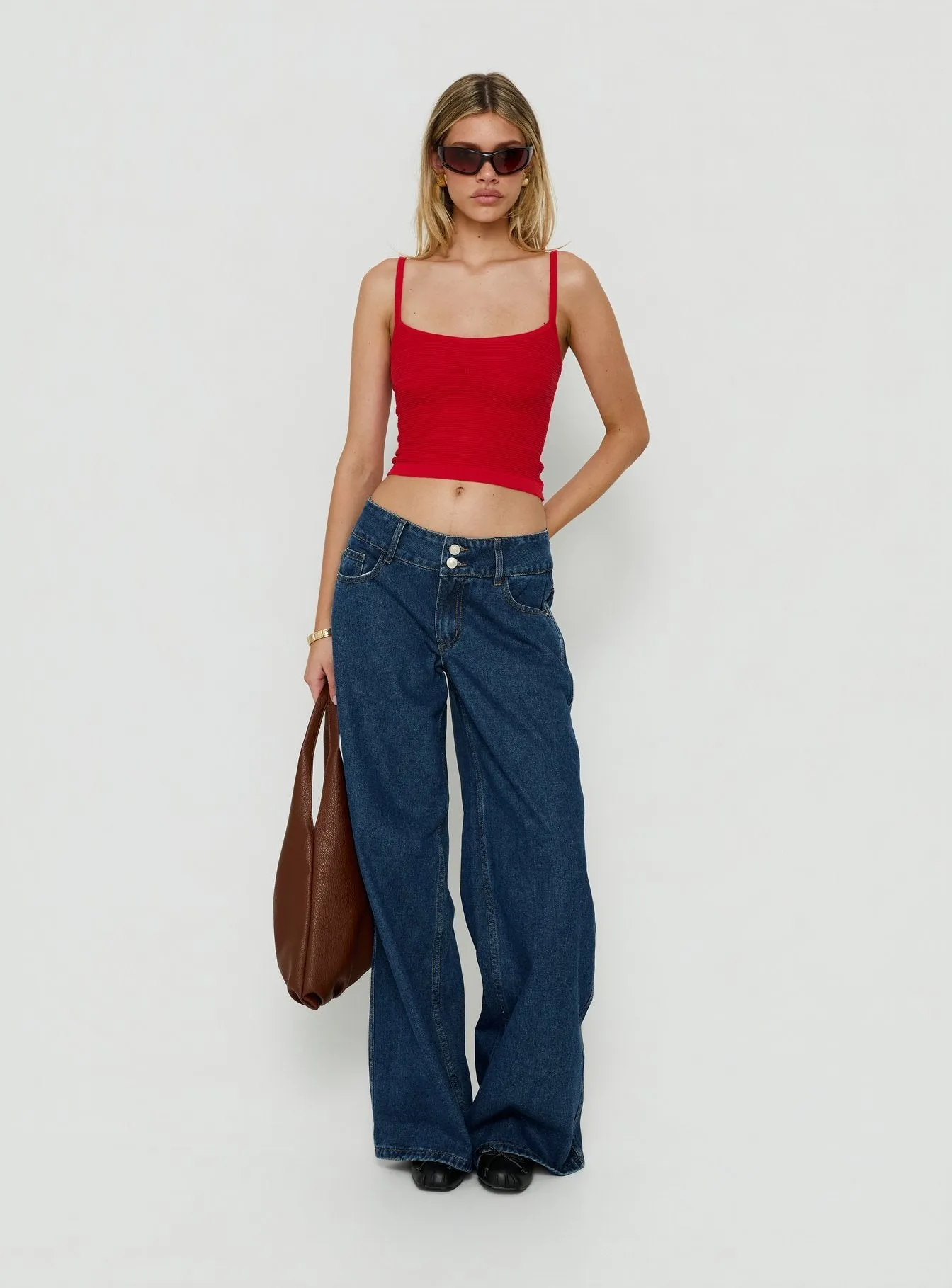 Wilah Knit Tank Top Red sold by Princess Polly product image thumbnail 2