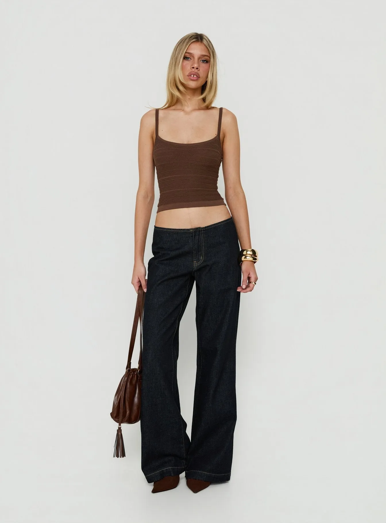 Wilah Knit Tank Top Brown sold by Princess Polly product image thumbnail 3