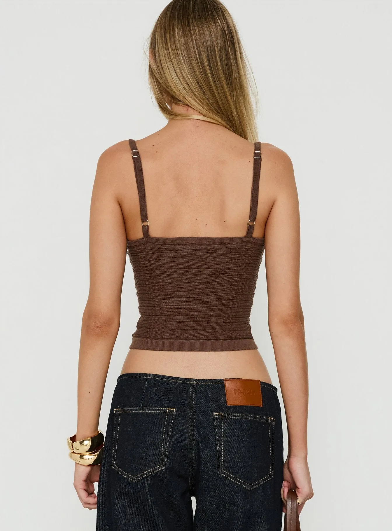 Wilah Knit Tank Top Brown sold by Princess Polly product image thumbnail 5