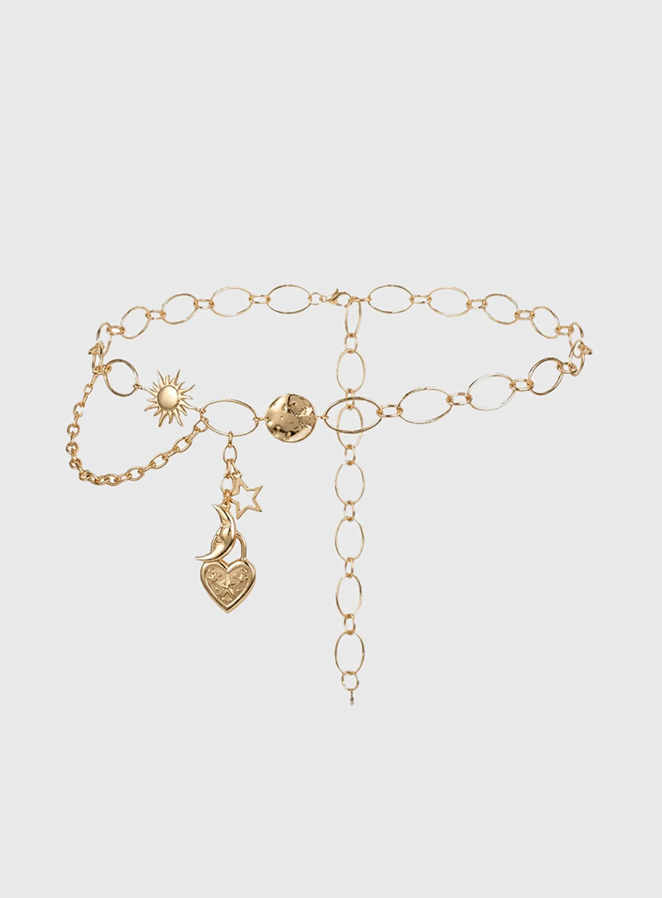 Next Level Charm Chain Belt Gold sold by Princess Polly product image thumbnail 2