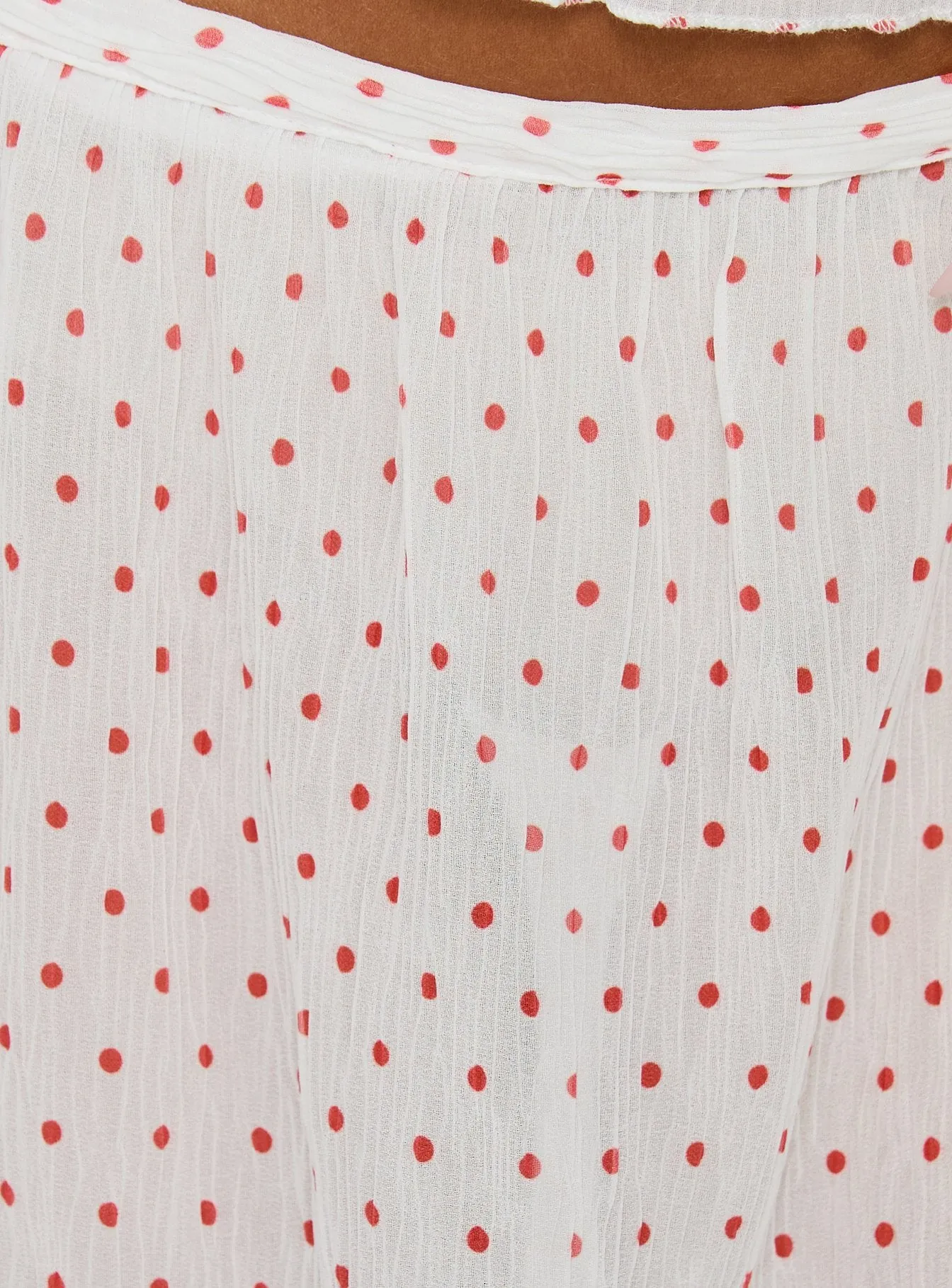 Ford Maxi Skirt White / Red Polka Dot sold by Princess Polly product image thumbnail 5