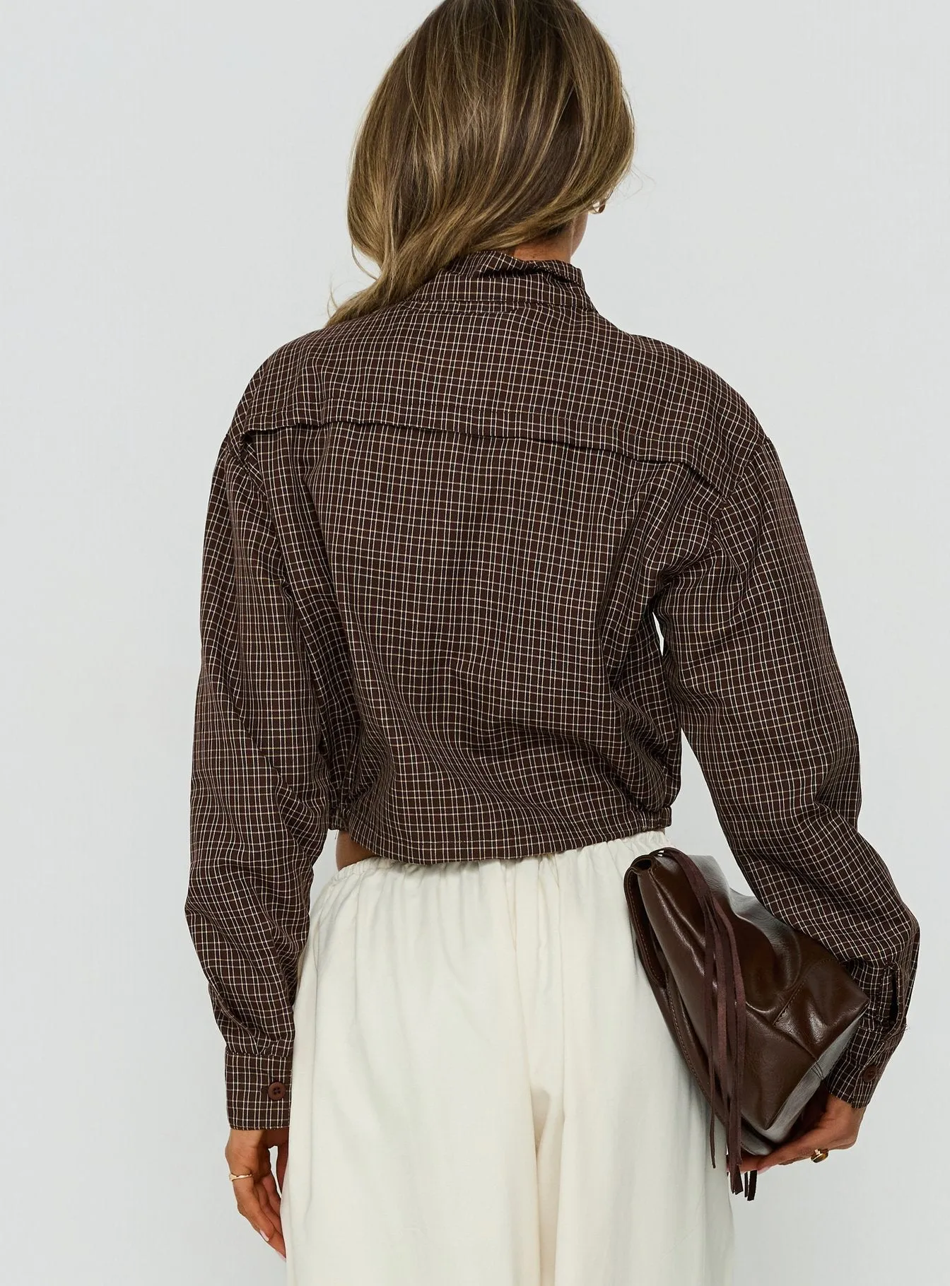Aura Jacket Chocolate Plaid sold by Princess Polly product image thumbnail 5