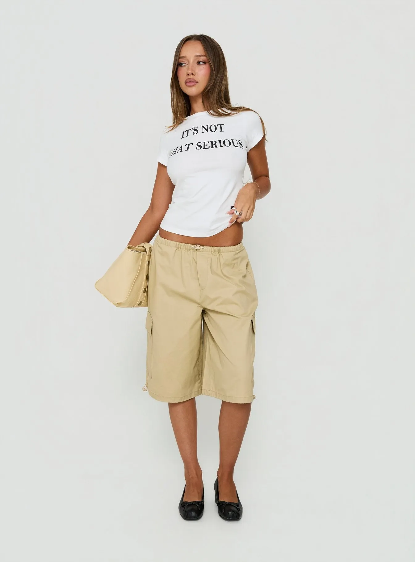 Allyza Baggy Cargo Shorts Stone sold by Princess Polly product image thumbnail 2