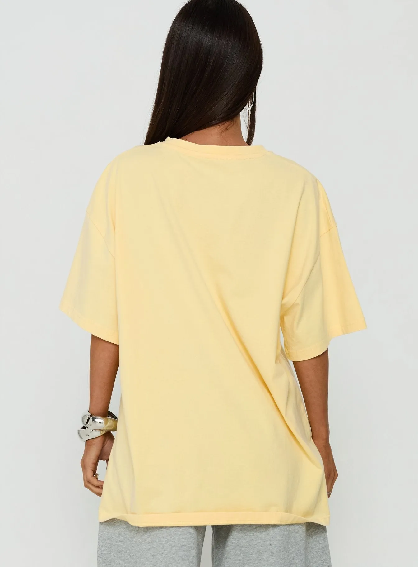 Horse Girl Oversized Graphic Tee Washed Yellow sold by Princess Polly product image thumbnail 5