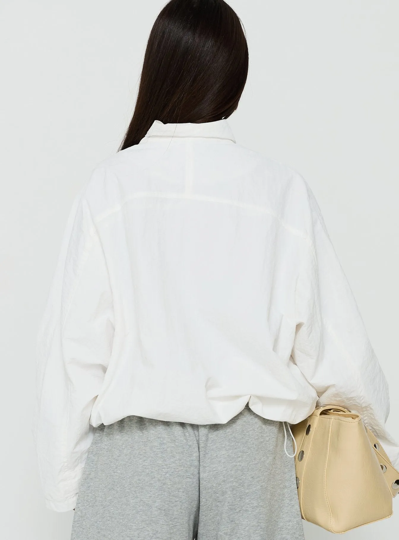 Shoreline Windbreaker Jacket White sold by Princess Polly product image thumbnail 5