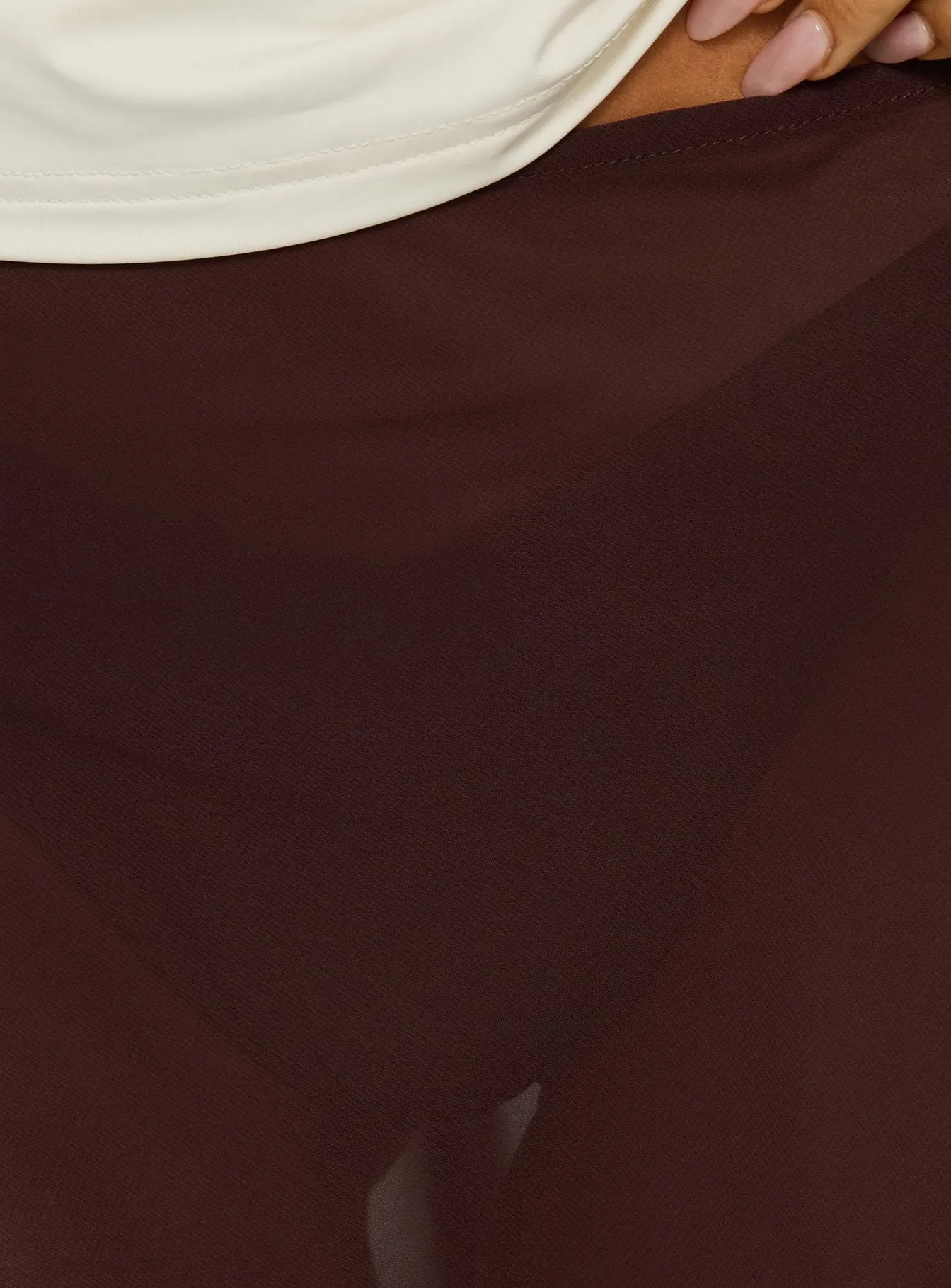 Asali Asymmetrical Midi Skirt Chocolate sold by Princess Polly product image thumbnail 5