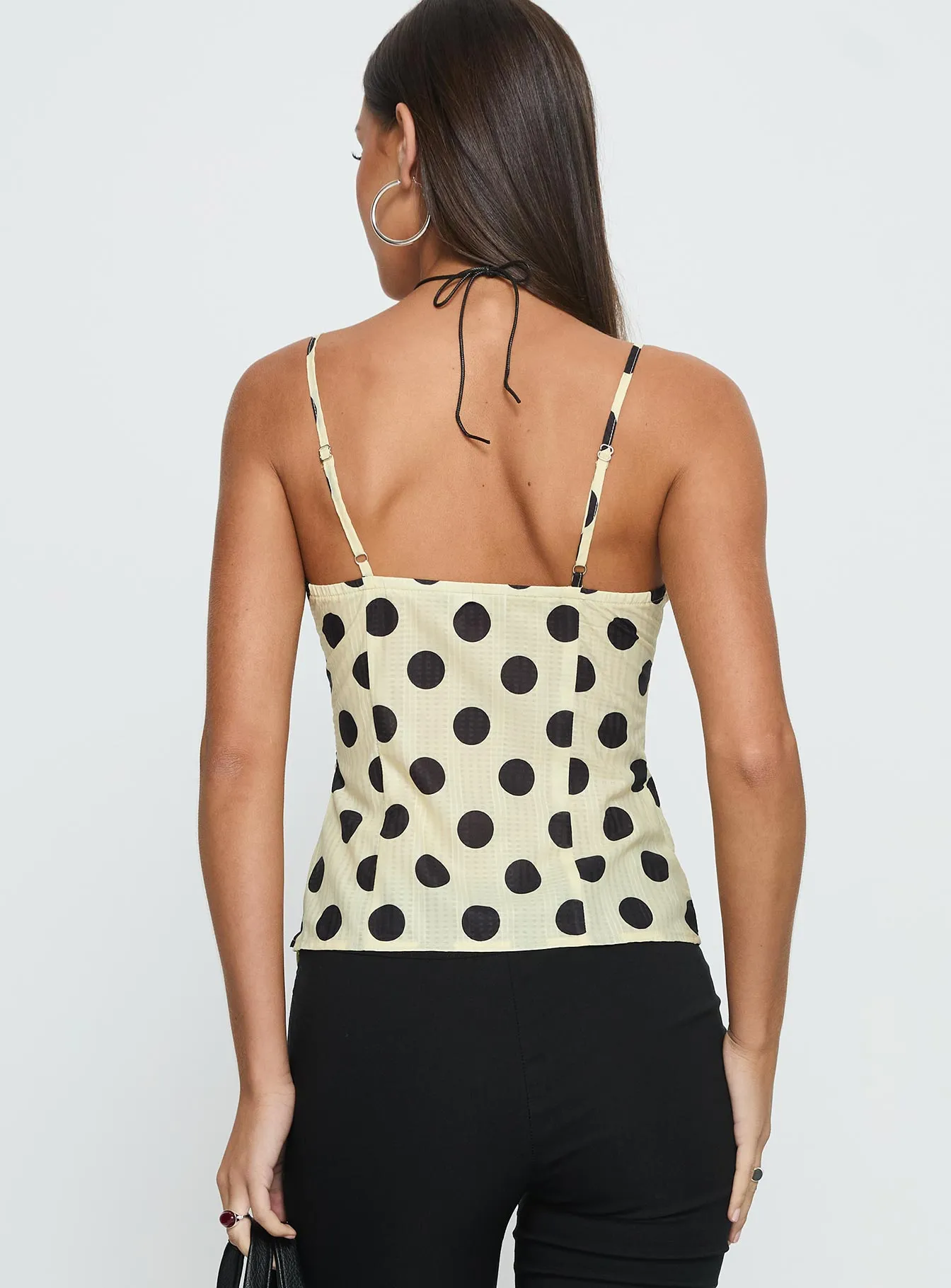 I Know Love Cami Top Yellow Polka sold by Princess Polly product image thumbnail 4