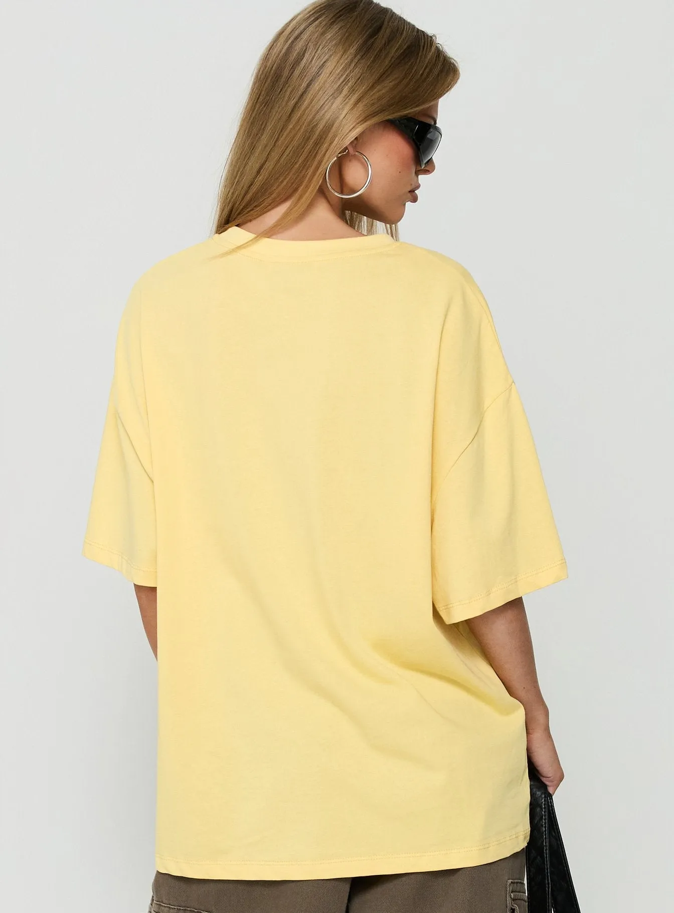 Botanic Lover Oversized Graphic Tee Washed Yellow sold by Princess Polly product image thumbnail 4