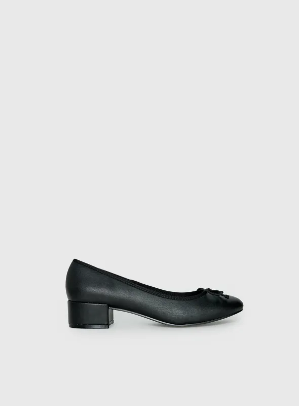 Therapy Diana Heeled Ballet Flats Black made by therapy