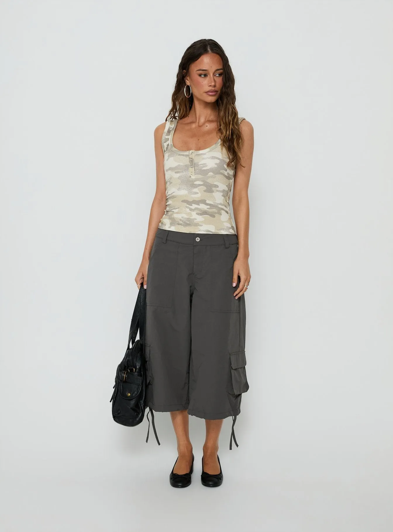 Relaxer 3/4 Cargo Pants Charcoal sold by Princess Polly product image thumbnail 3