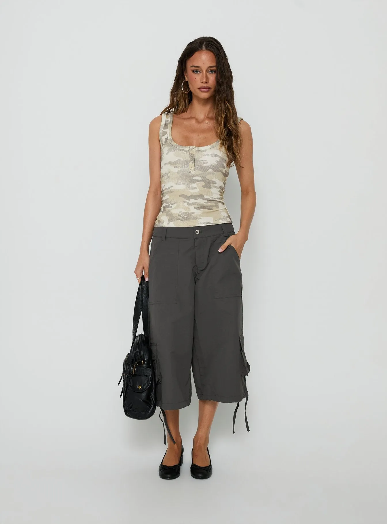 Islana Henley Tank Top Camo sold by Princess Polly product image thumbnail 3