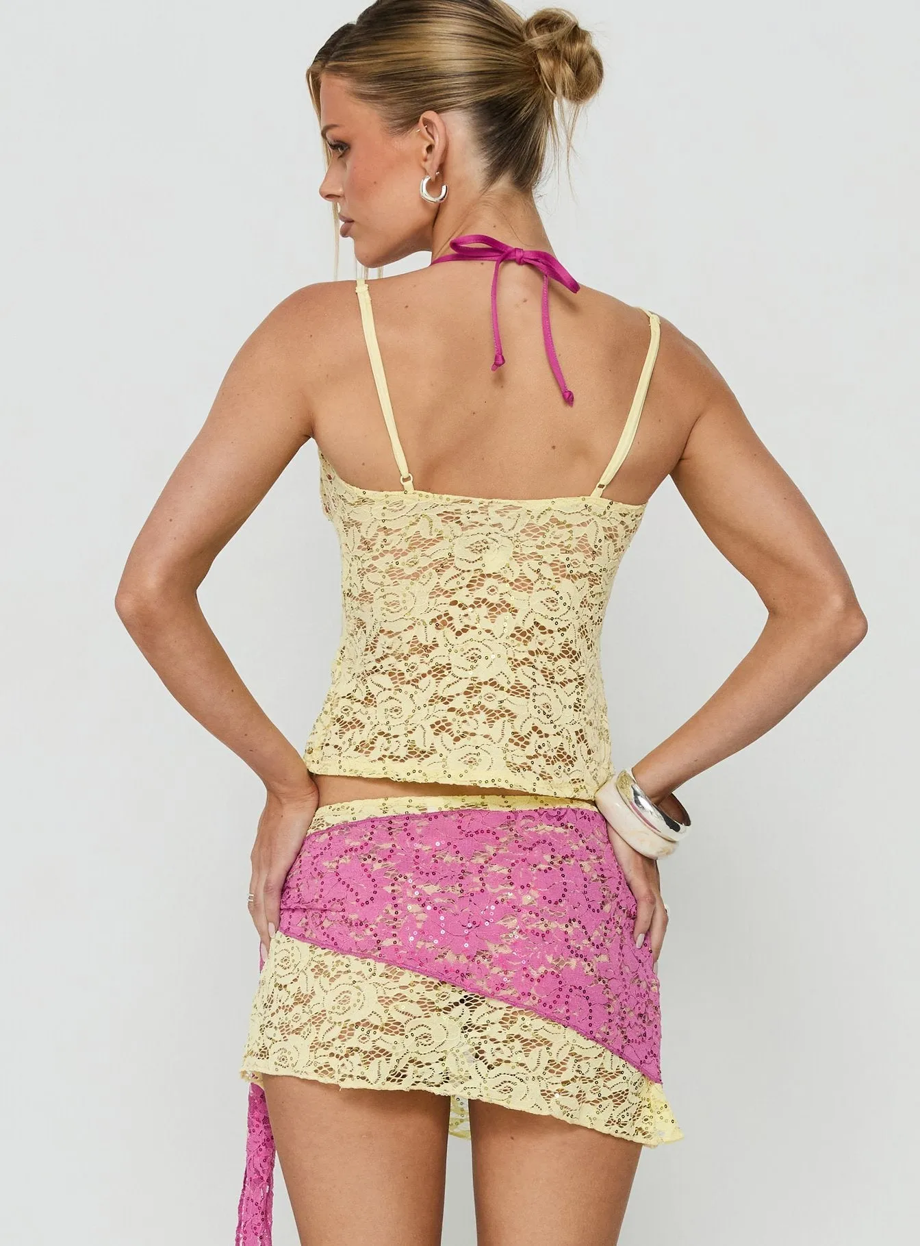 Calya Layered Top Lime / Pink sold by Princess Polly product image thumbnail 5