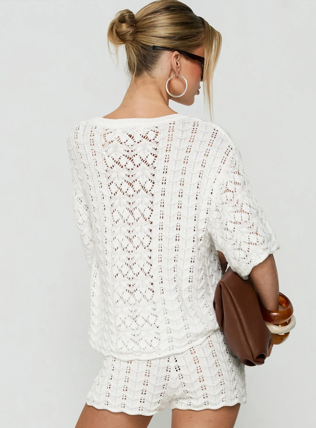 Rheara Knit Short Sleeve Top White sold by Princess Polly product image thumbnail 5