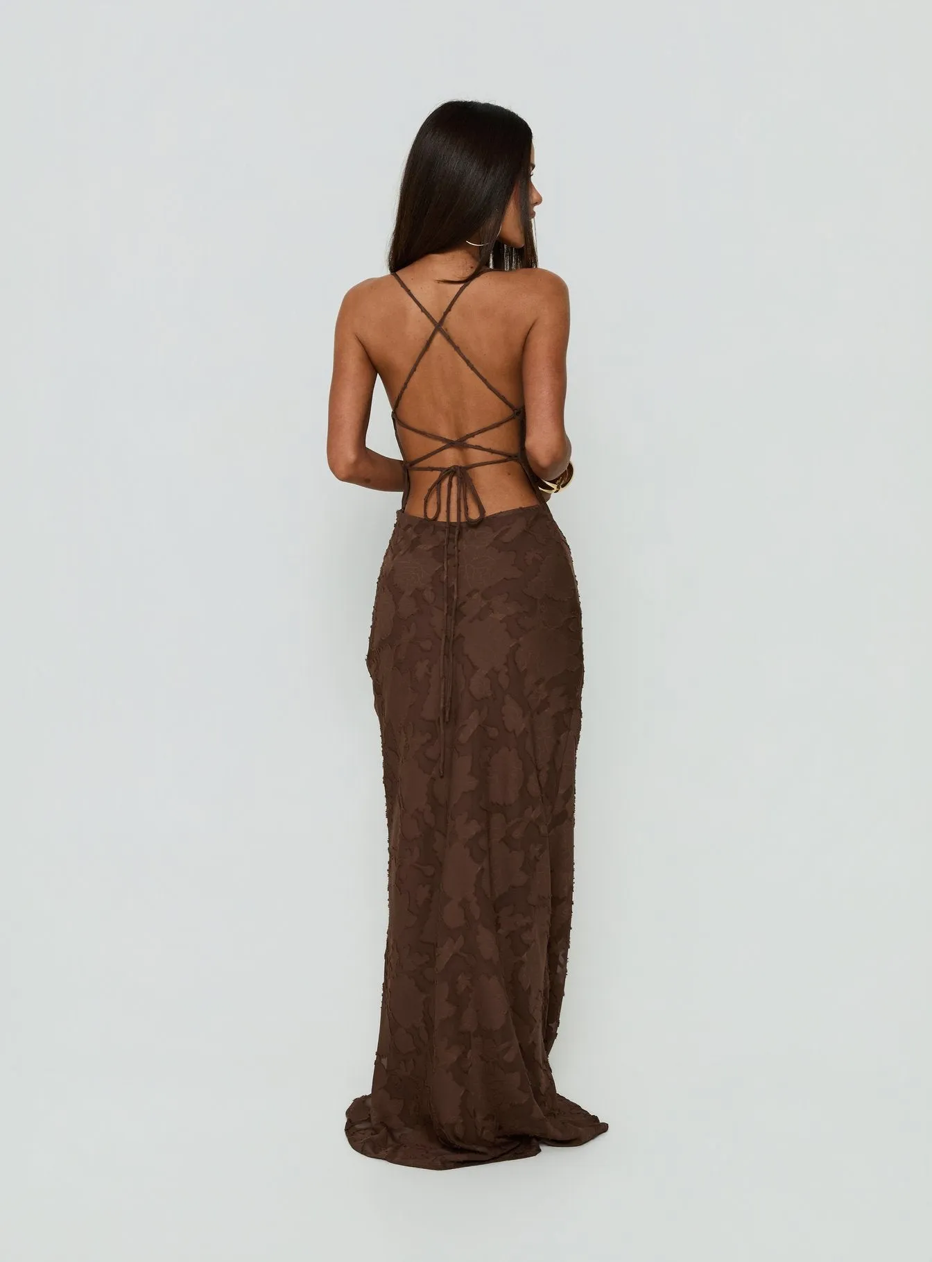 Celena Maxi Dress Brown sold by Princess Polly product image thumbnail 4