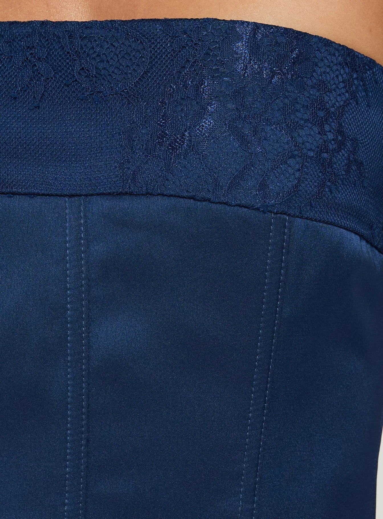 Sura Strapless Lace Detail Maxi Dress Navy sold by Princess Polly product image thumbnail 5