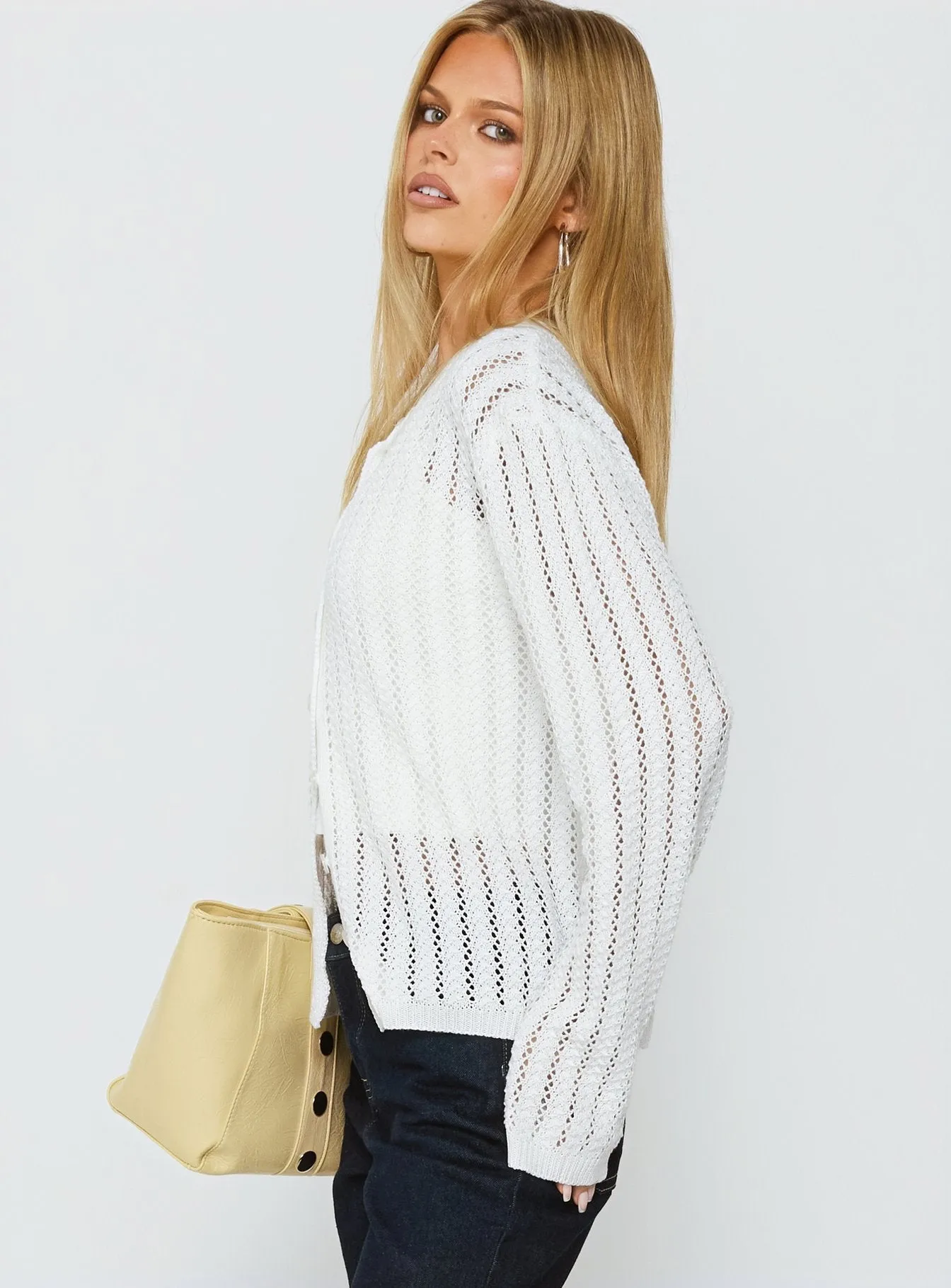 Avalisa Knit Cardigan White sold by Princess Polly product image thumbnail 4