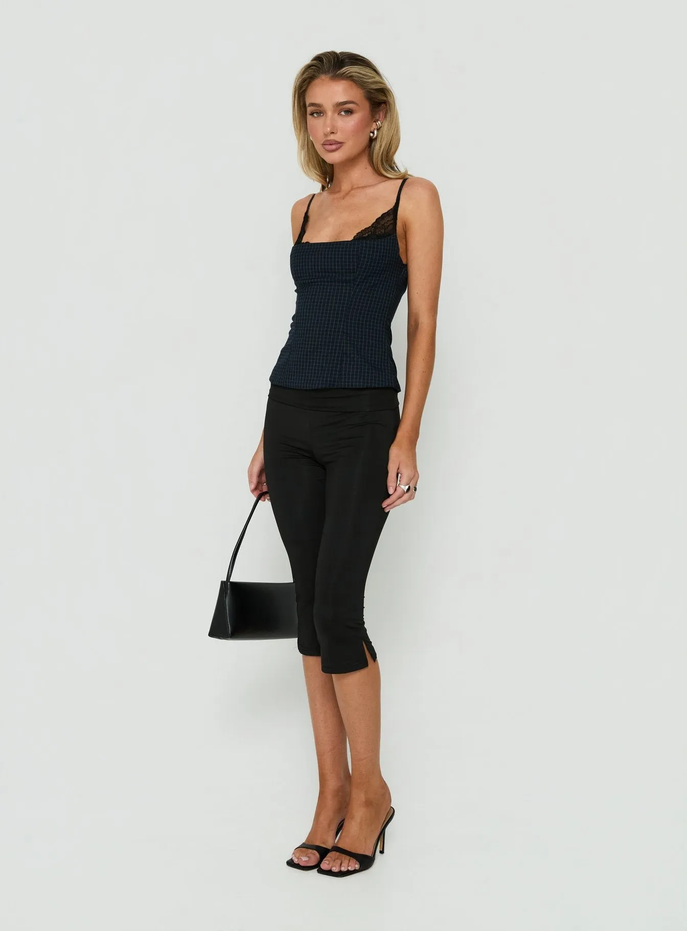 Avedon Foldover Waist Capri Pants Black sold by Princess Polly product image thumbnail 3