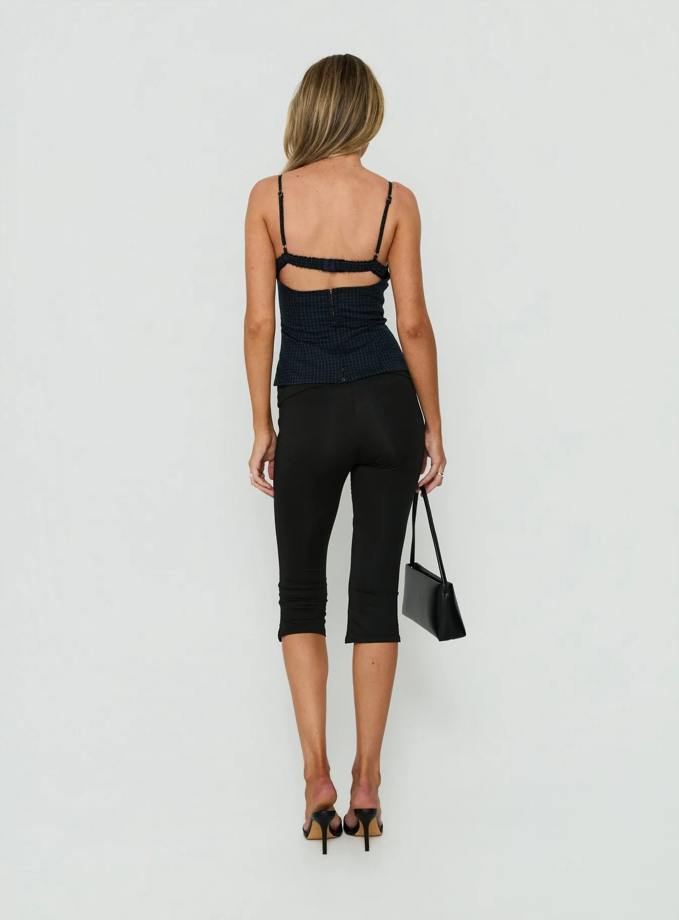 Avedon Foldover Waist Capri Pants Black sold by Princess Polly product image thumbnail 4