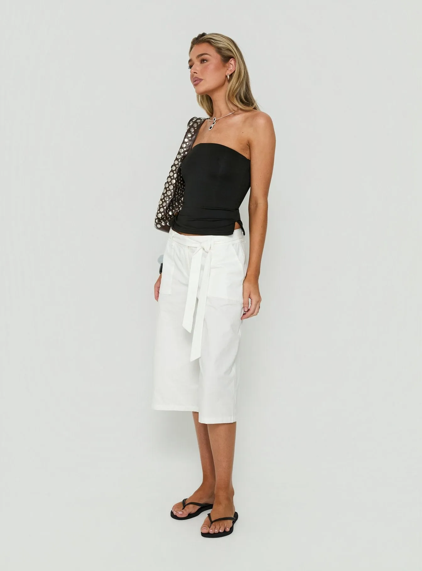 Khori 3/4 Longline Shorts White sold by Princess Polly product image thumbnail 4