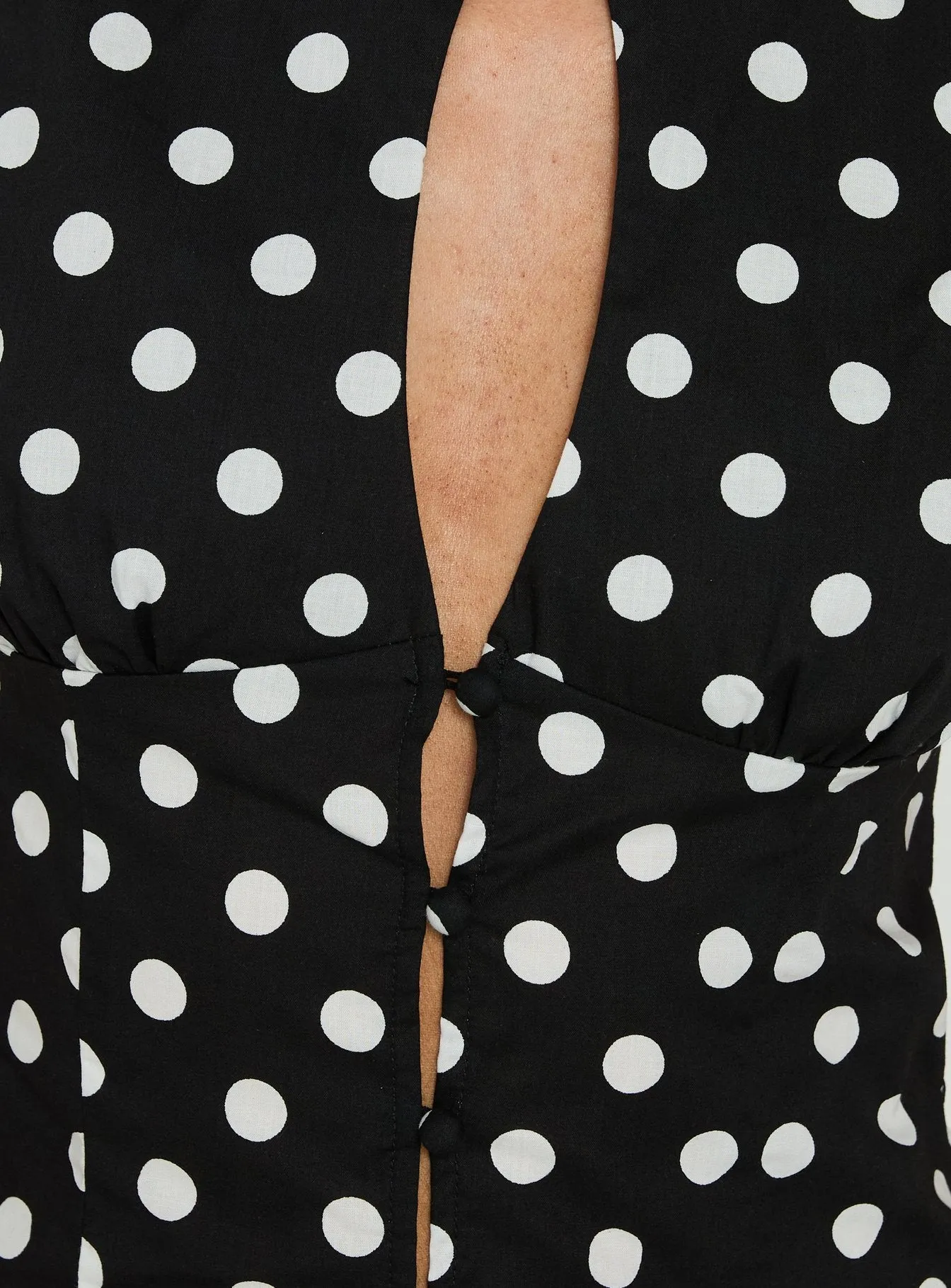 Dahlea Keyhole Sleeveless Top Black Polka Dot sold by Princess Polly product image thumbnail 5