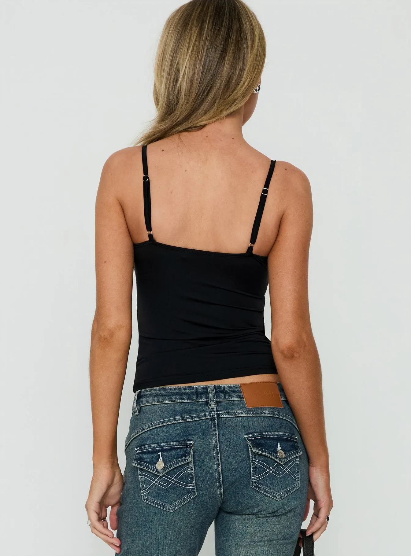 Ulanni Lace Detail Cami Top Black / Pink sold by Princess Polly product image thumbnail 4
