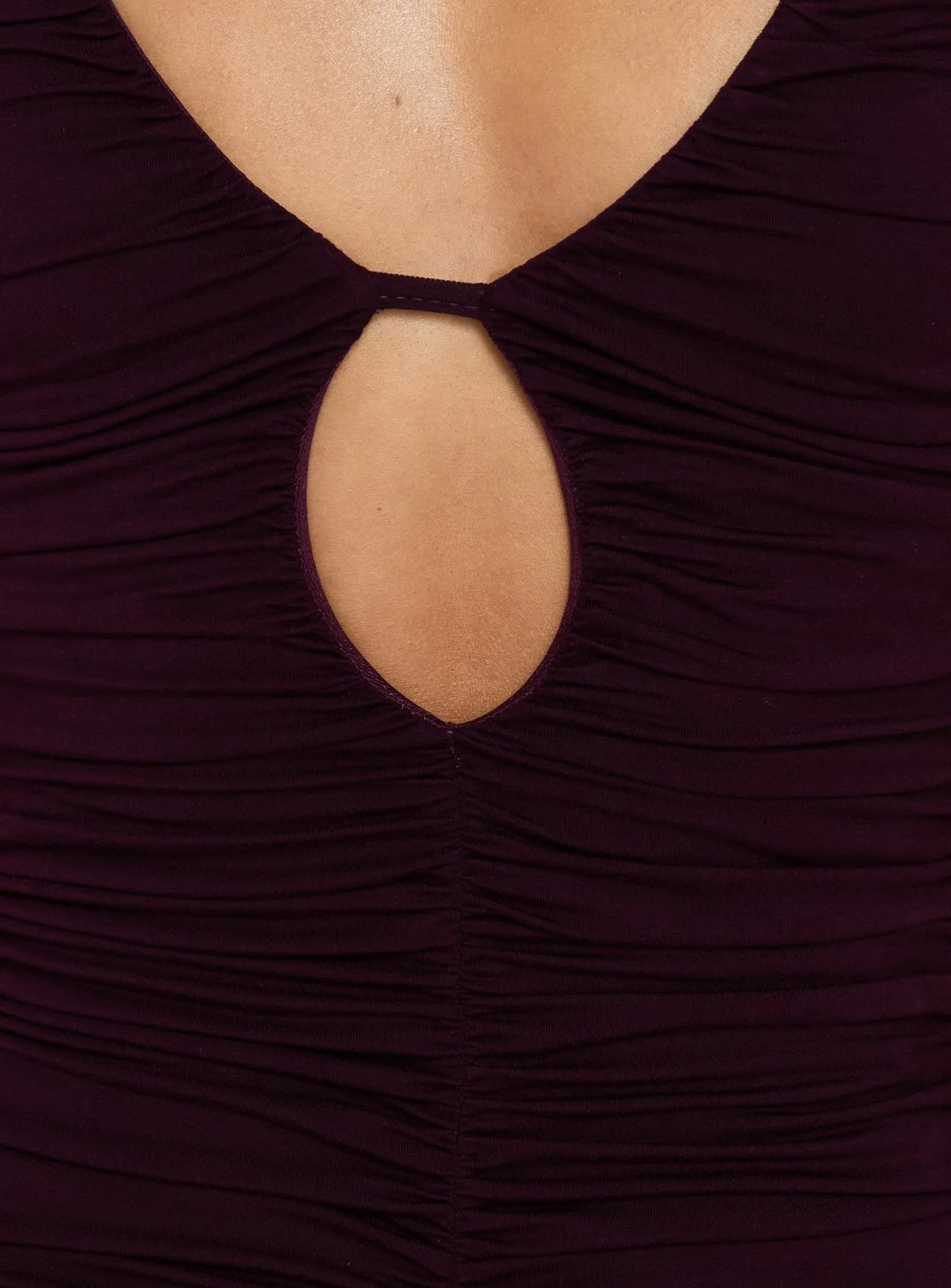 Gracie Halter Neck Midi Dress Plum sold by Princess Polly product image thumbnail 5