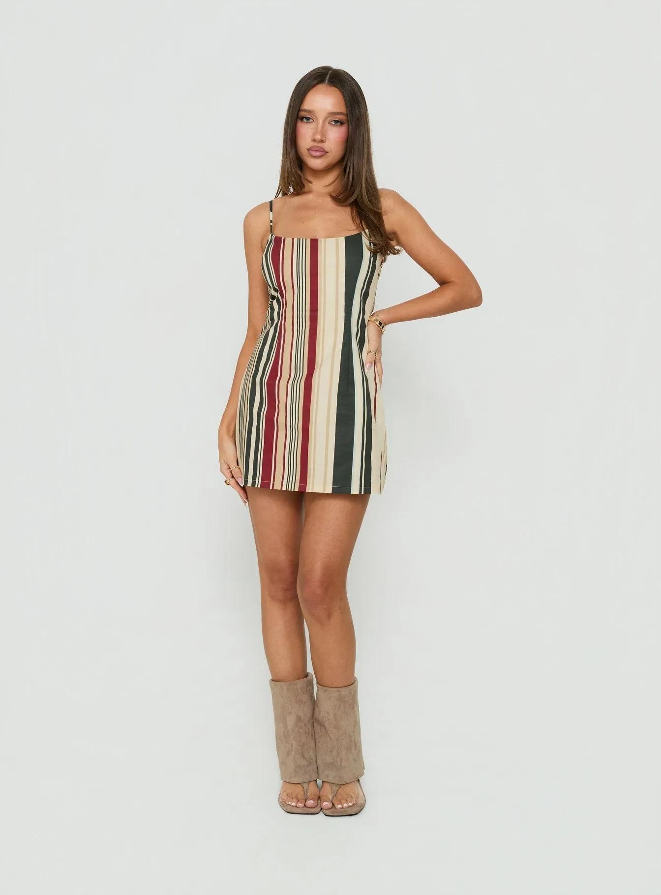 Yumiko Scoop Playsuit Multi Stripe sold by Princess Polly product image thumbnail 3
