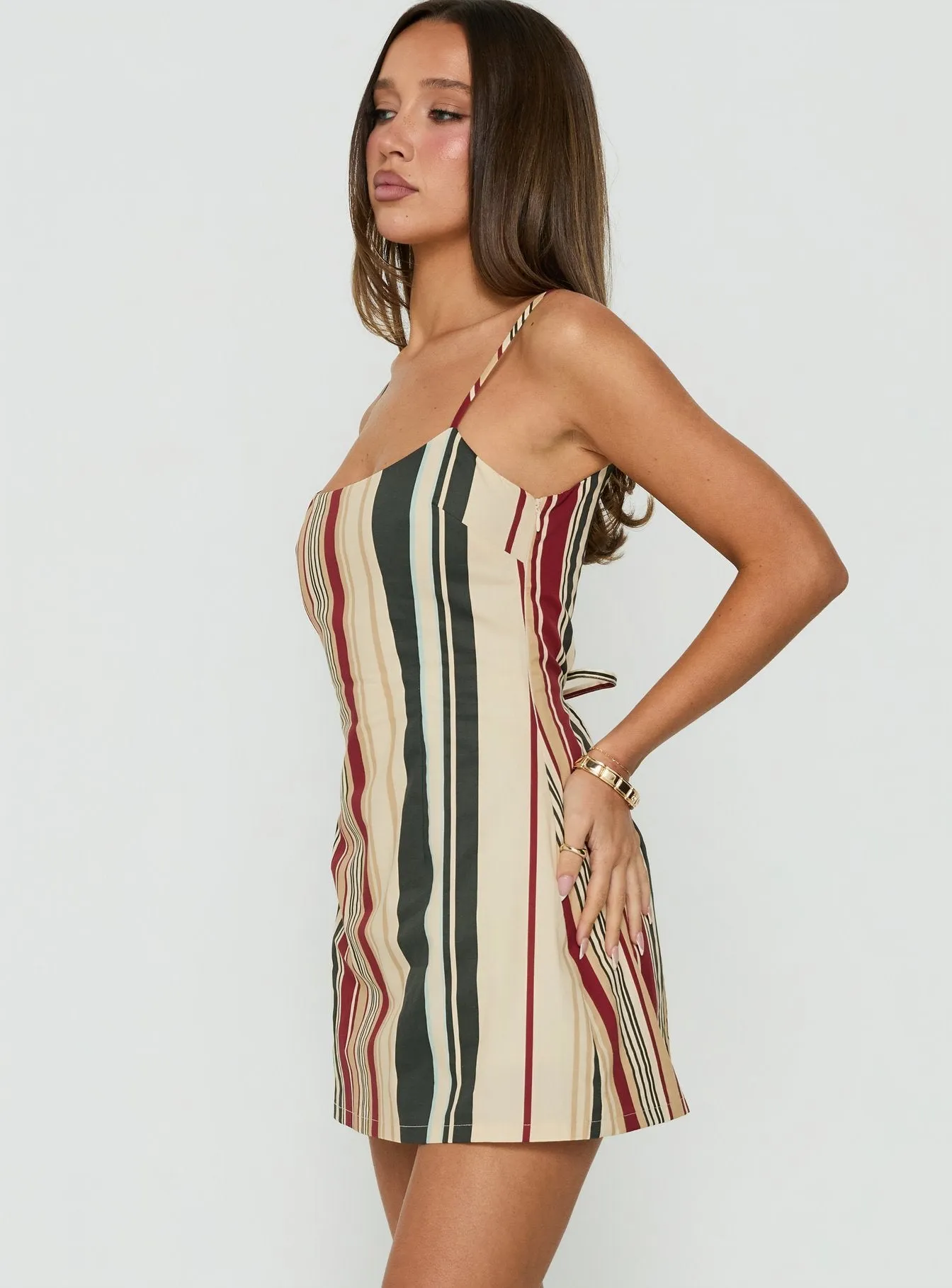 Yumiko Scoop Playsuit Multi Stripe sold by Princess Polly product image thumbnail 4