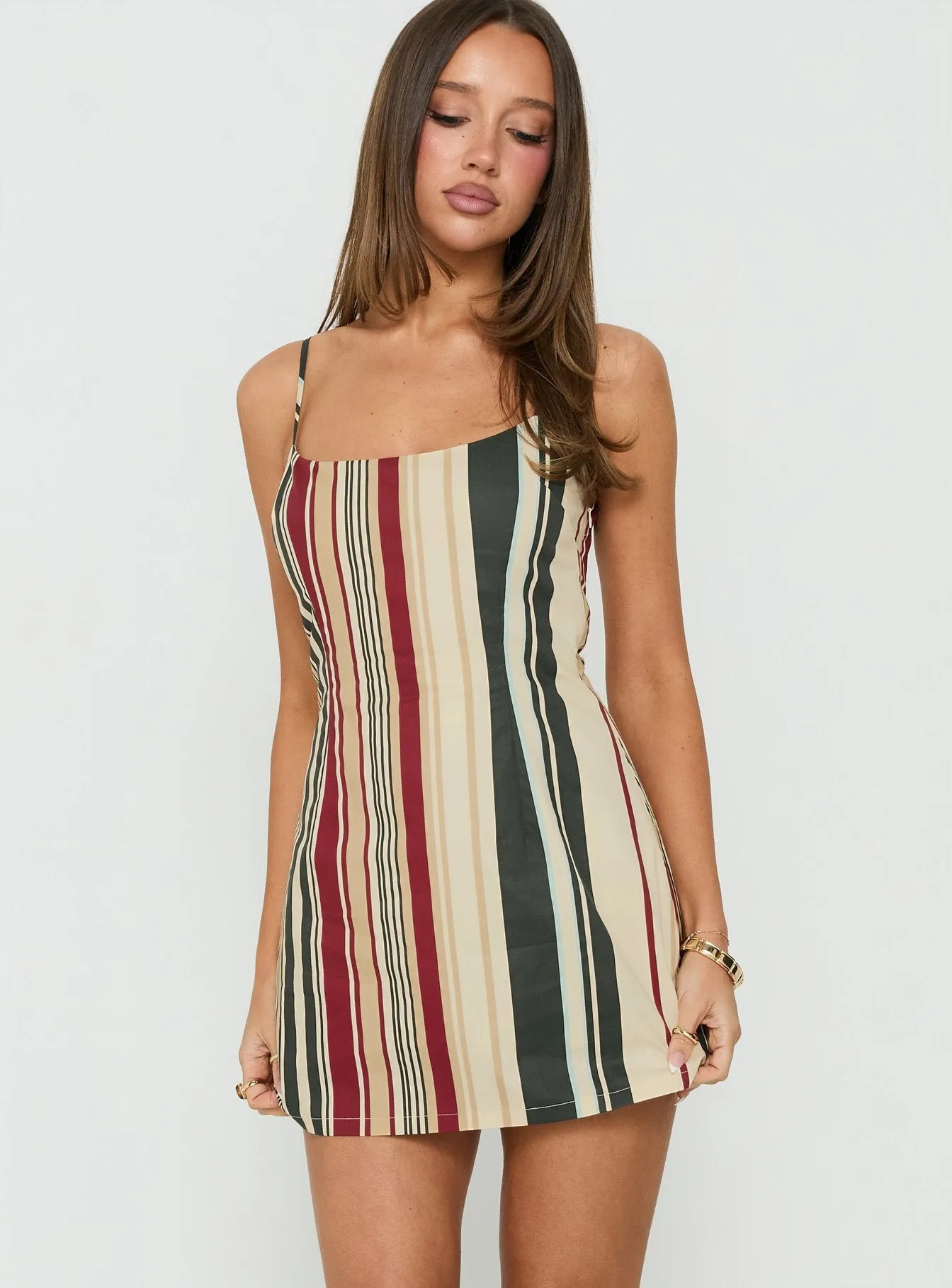 Yumiko Scoop Playsuit Multi Stripe sold by Princess Polly product image thumbnail 2
