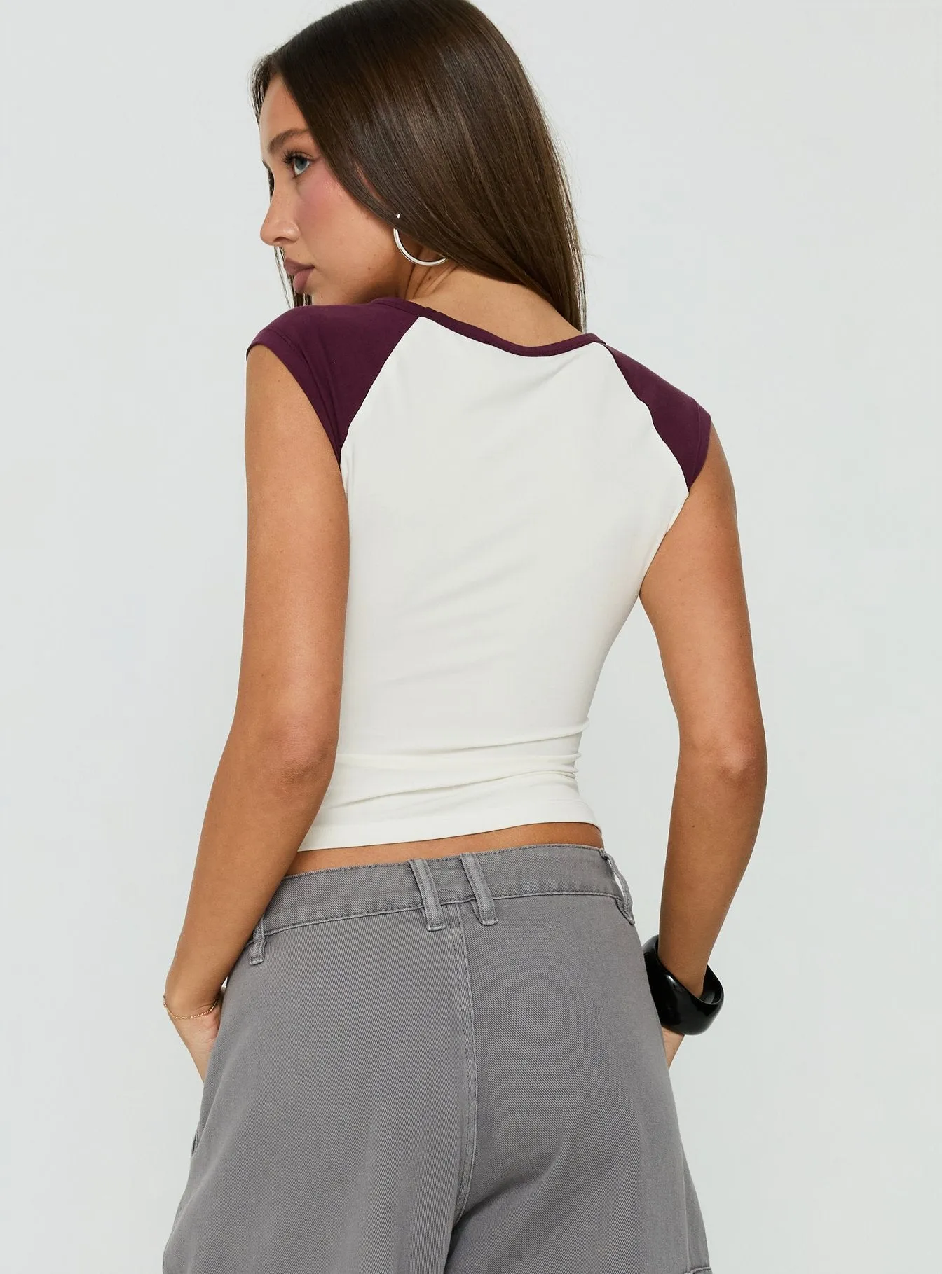 Celea Cap Sleeve Raglan Tee Multi sold by Princess Polly product image thumbnail 5