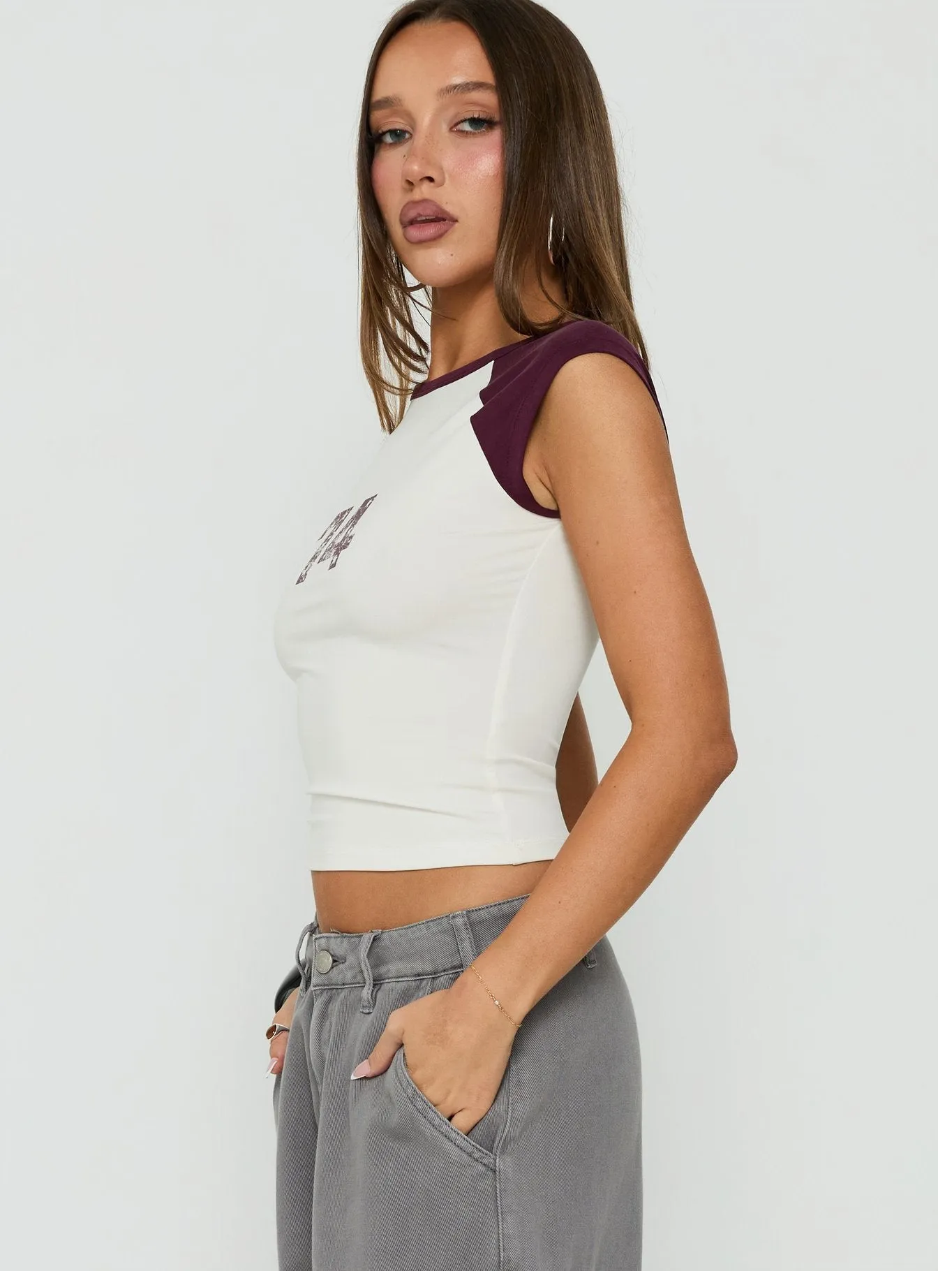 Celea Cap Sleeve Raglan Tee Multi sold by Princess Polly product image thumbnail 4