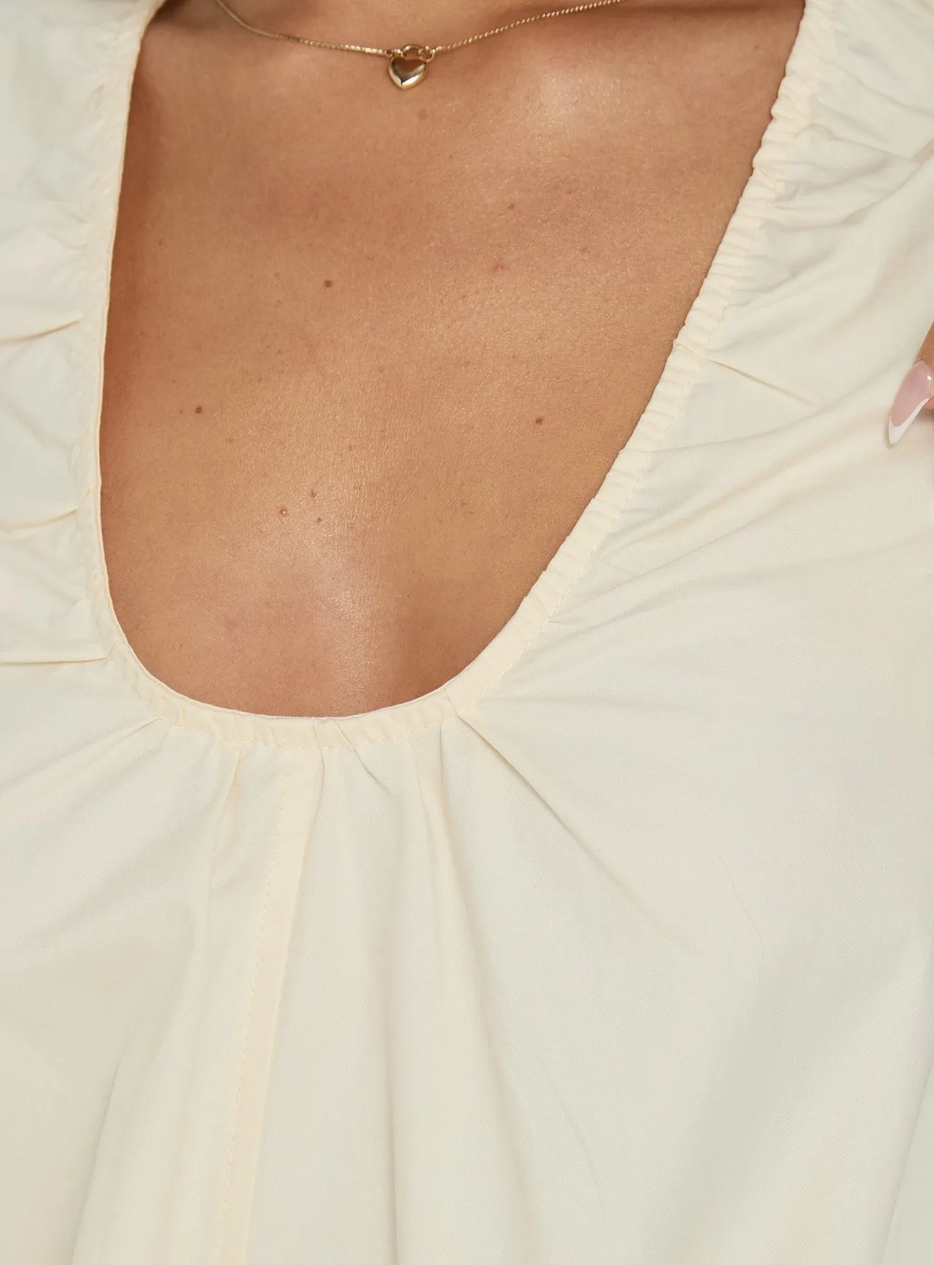 Eberta Ruched Maxi Dress Butter sold by Princess Polly product image thumbnail 5