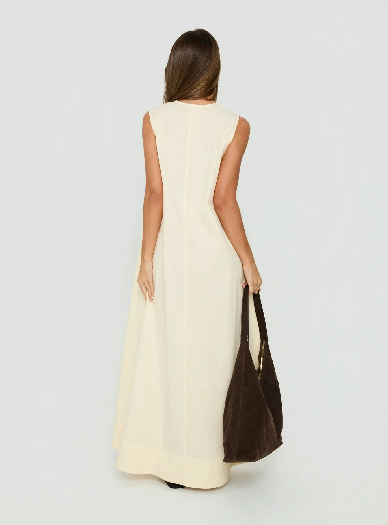 Eberta Ruched Maxi Dress Butter sold by Princess Polly product image thumbnail 4