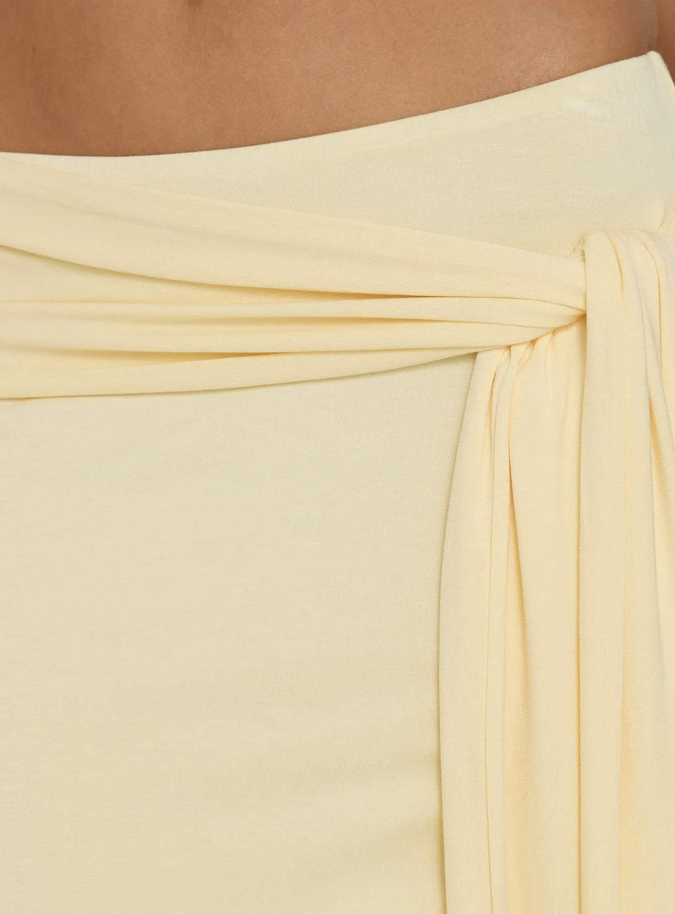Aymee Tie Detail Maxi Skirt Yellow sold by Princess Polly product image thumbnail 5