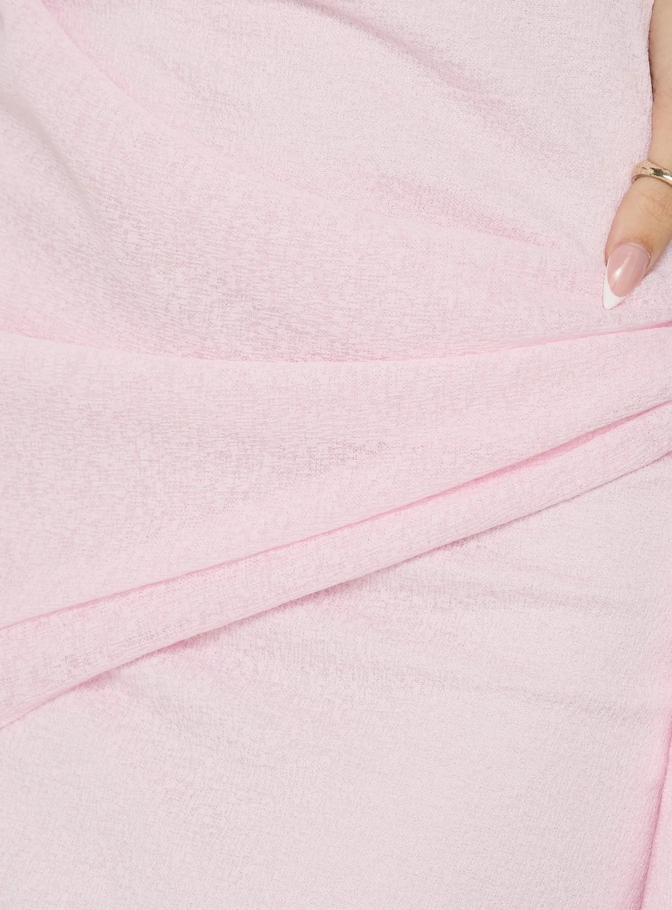Amaleta Halter Ruched Mini Dress Marshmallow Pink sold by Princess Polly product image thumbnail 5