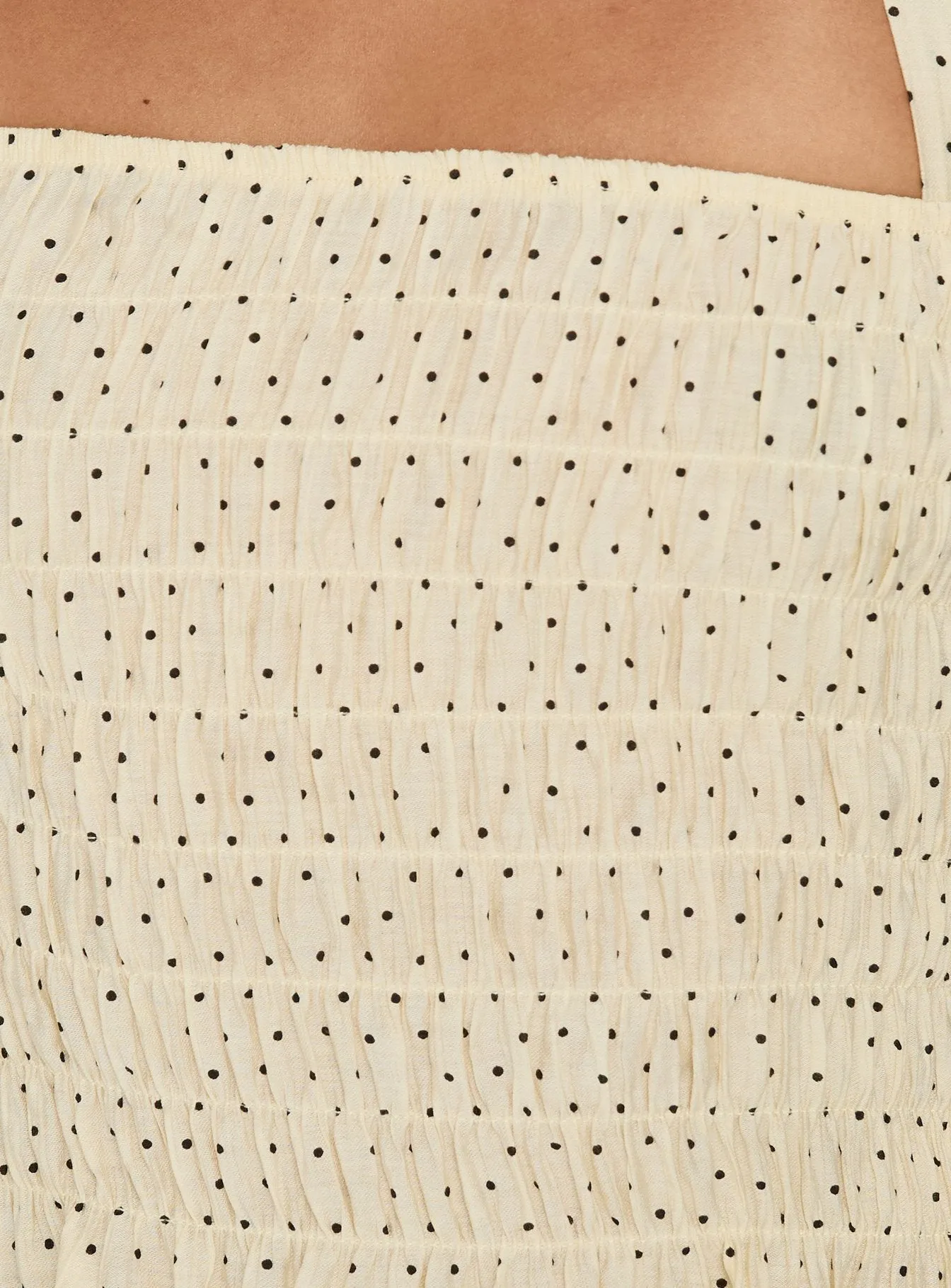 Almost Love Shirred Halter Top Butter Polka Dot sold by Princess Polly product image thumbnail 5