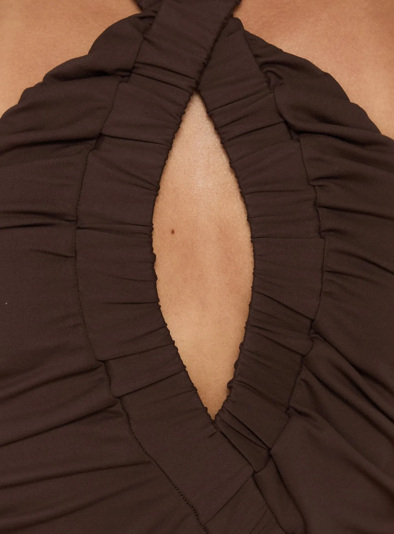 Pettra Halter Neck Bodysuit Brown sold by Princess Polly product image thumbnail 5
