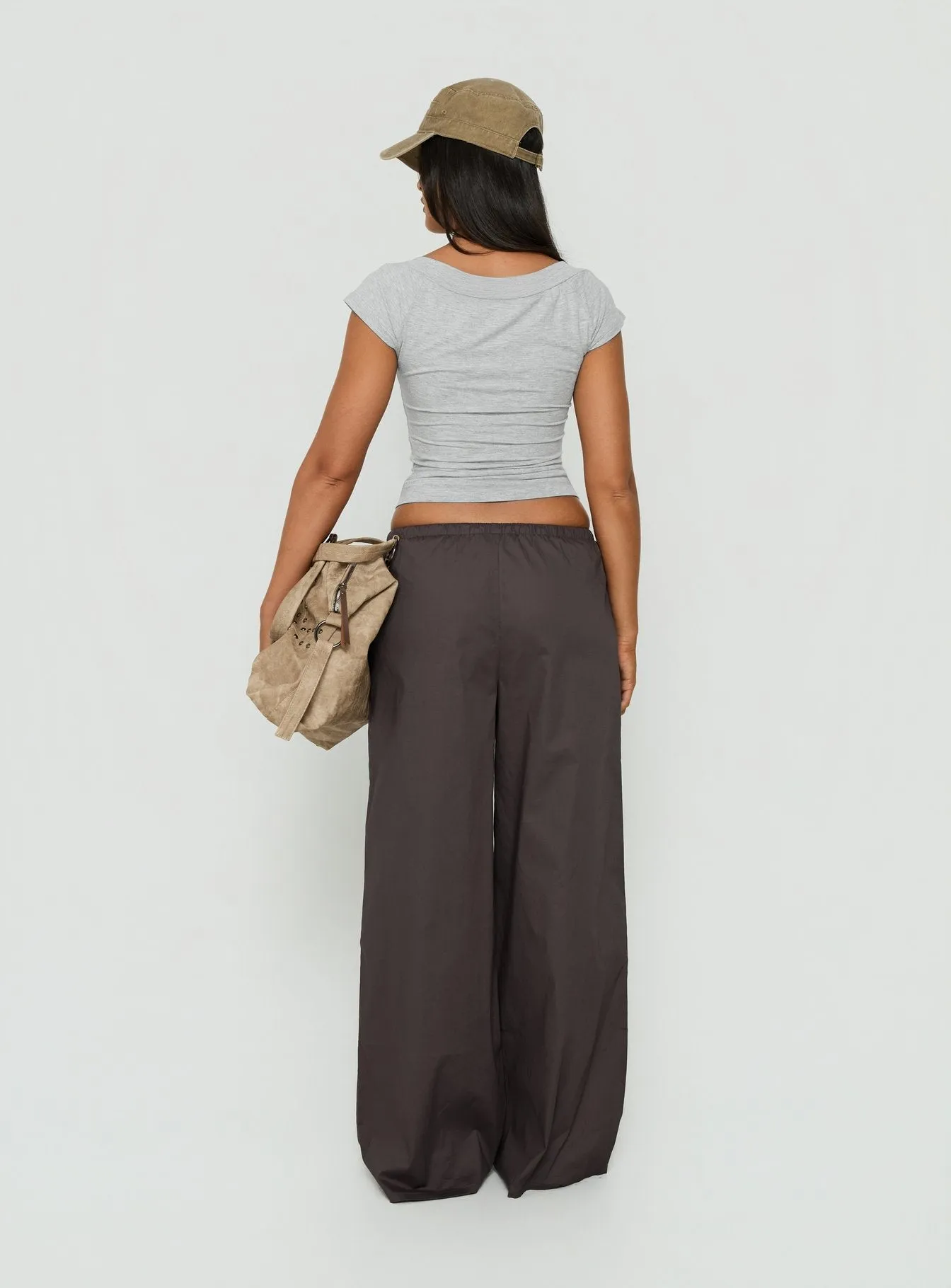 Toren Drawstring Straight Leg Pants Charcoal sold by Princess Polly product image thumbnail 5
